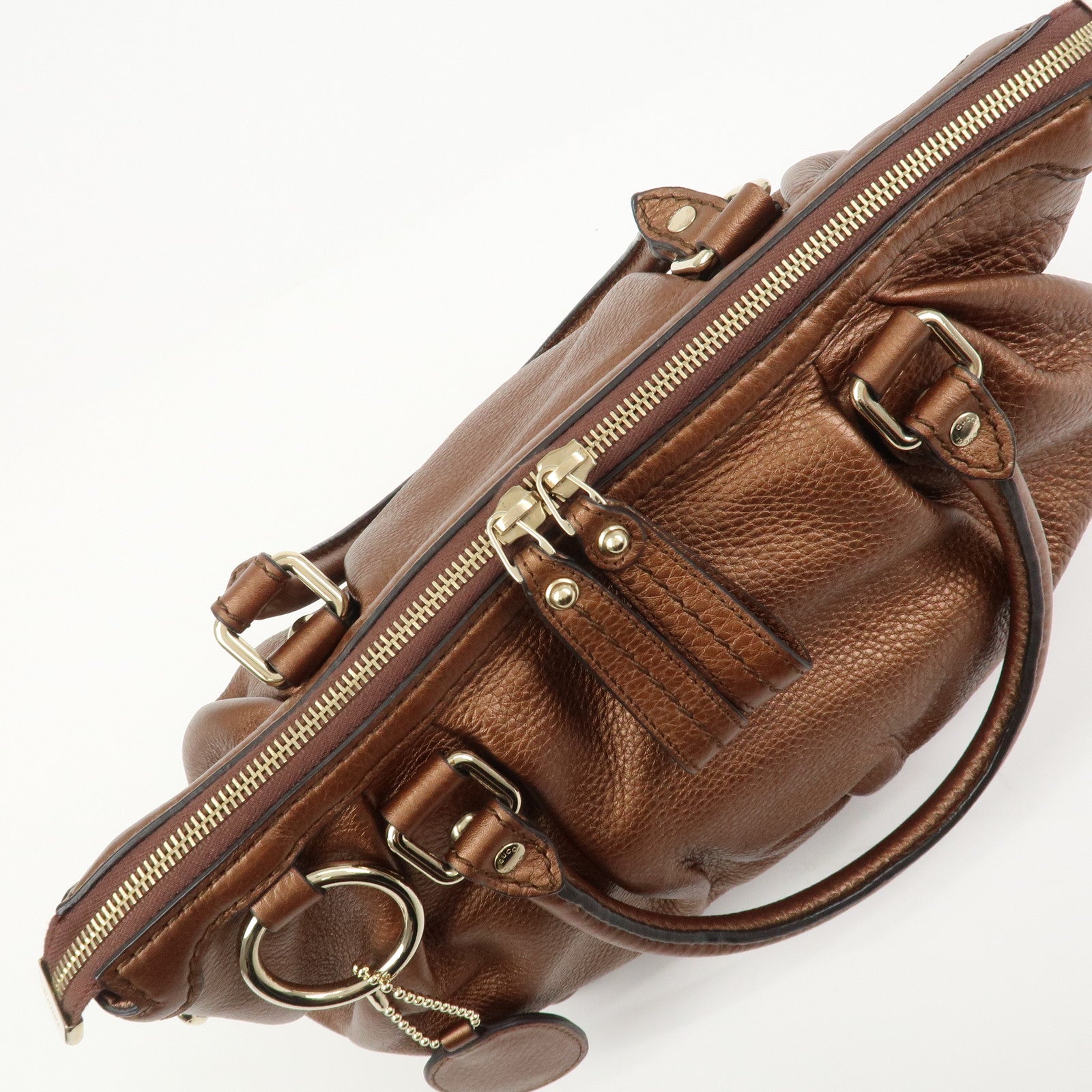 GUCCI Interlocking G Leather 2Way Bag Shoulder Bag Hand Bag 247902