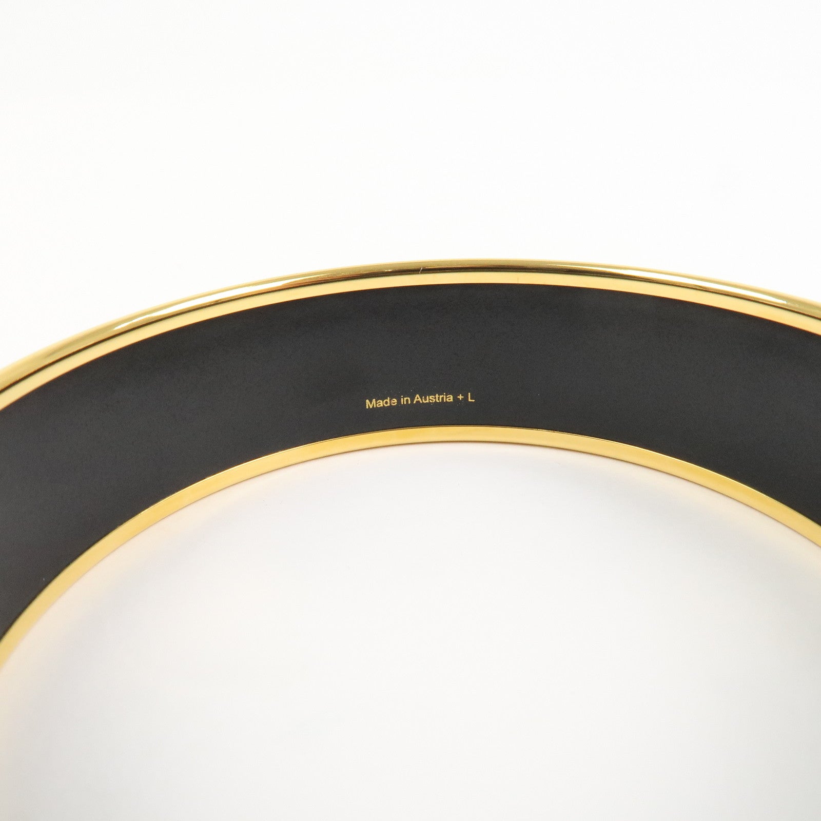 HERMES Email GM Bangle Bracelet Cloisonne Enamel Gray