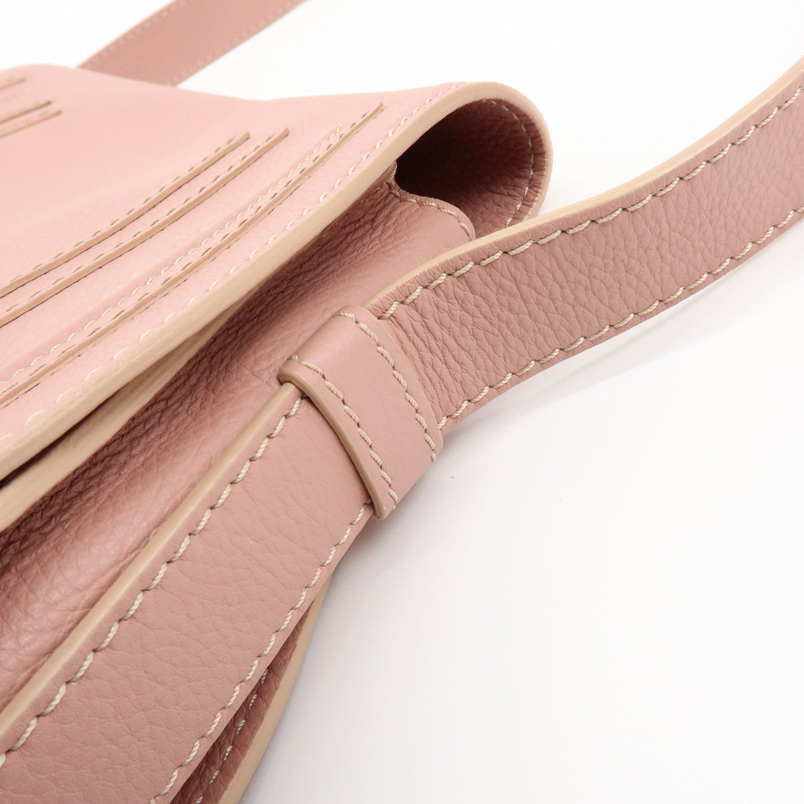 Chloe Marcie Leather Shoulder Bag Crossbody Bag Pink