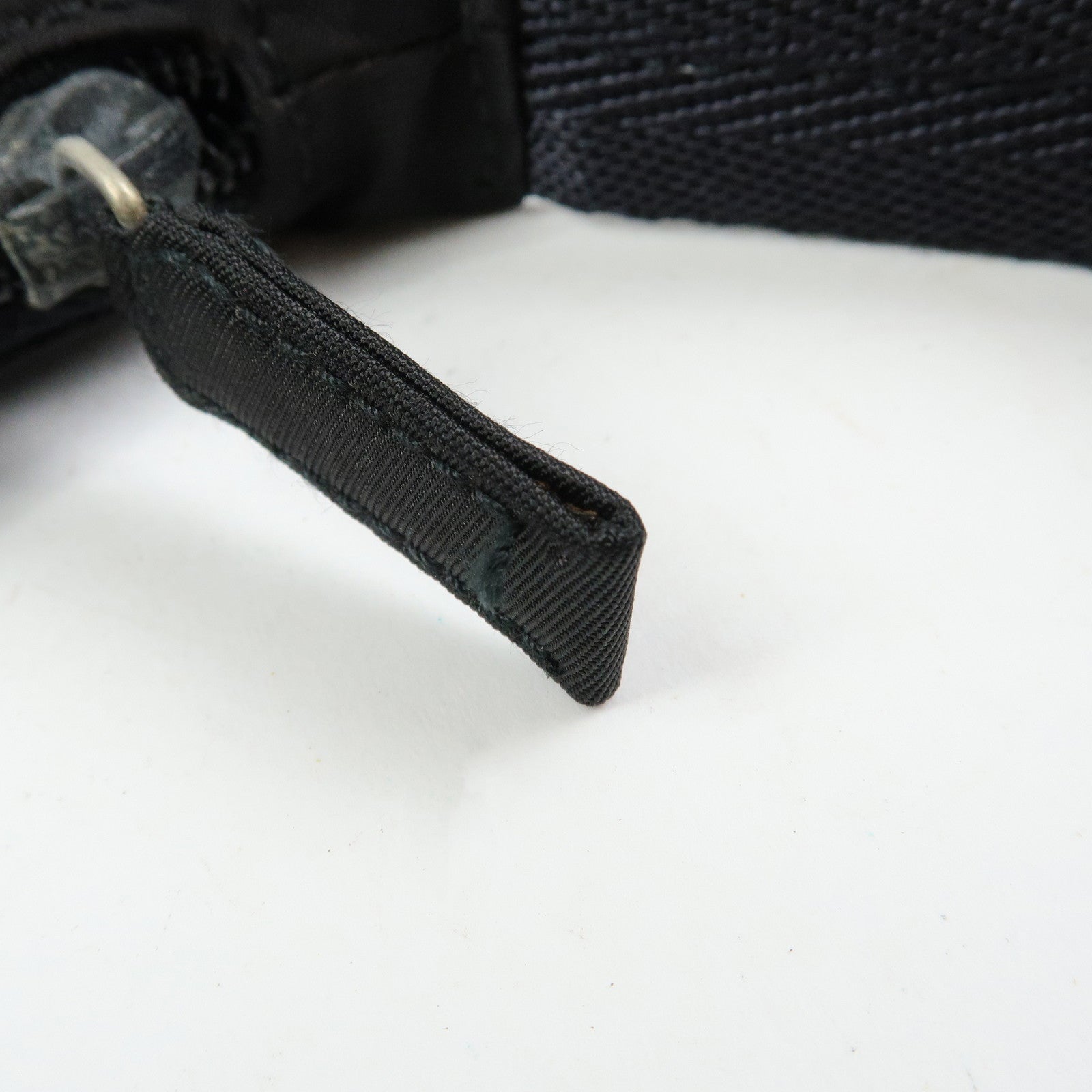 PRADA Triangle Logo Nylon Mini Hand Bag Shoulder Bag Black
