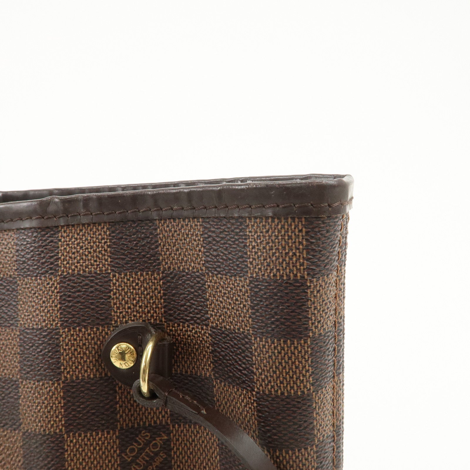 Louis Vuitton Damier Ebene Neverfull MM Tote Bag Cerise N41358