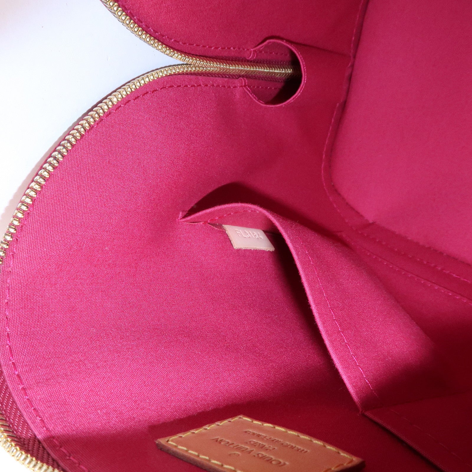 Louis Vuitton Monogram Vernis Alma PM Hand Bag Red M91693 Used