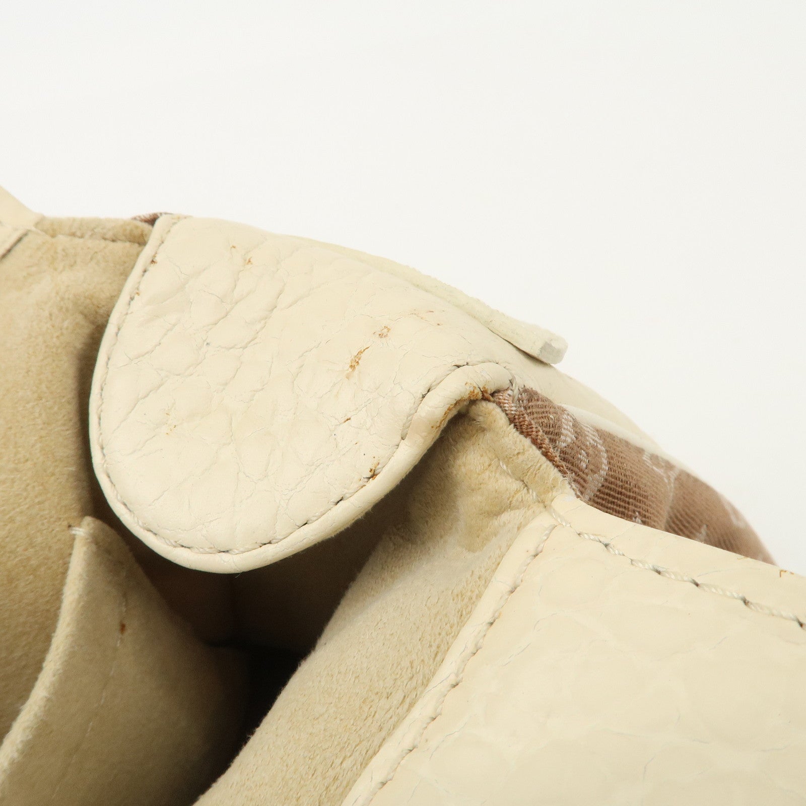 Louis Vuitton Monogram Mini Lin Trapeze PM Hand Bag Caramel M40059 Used