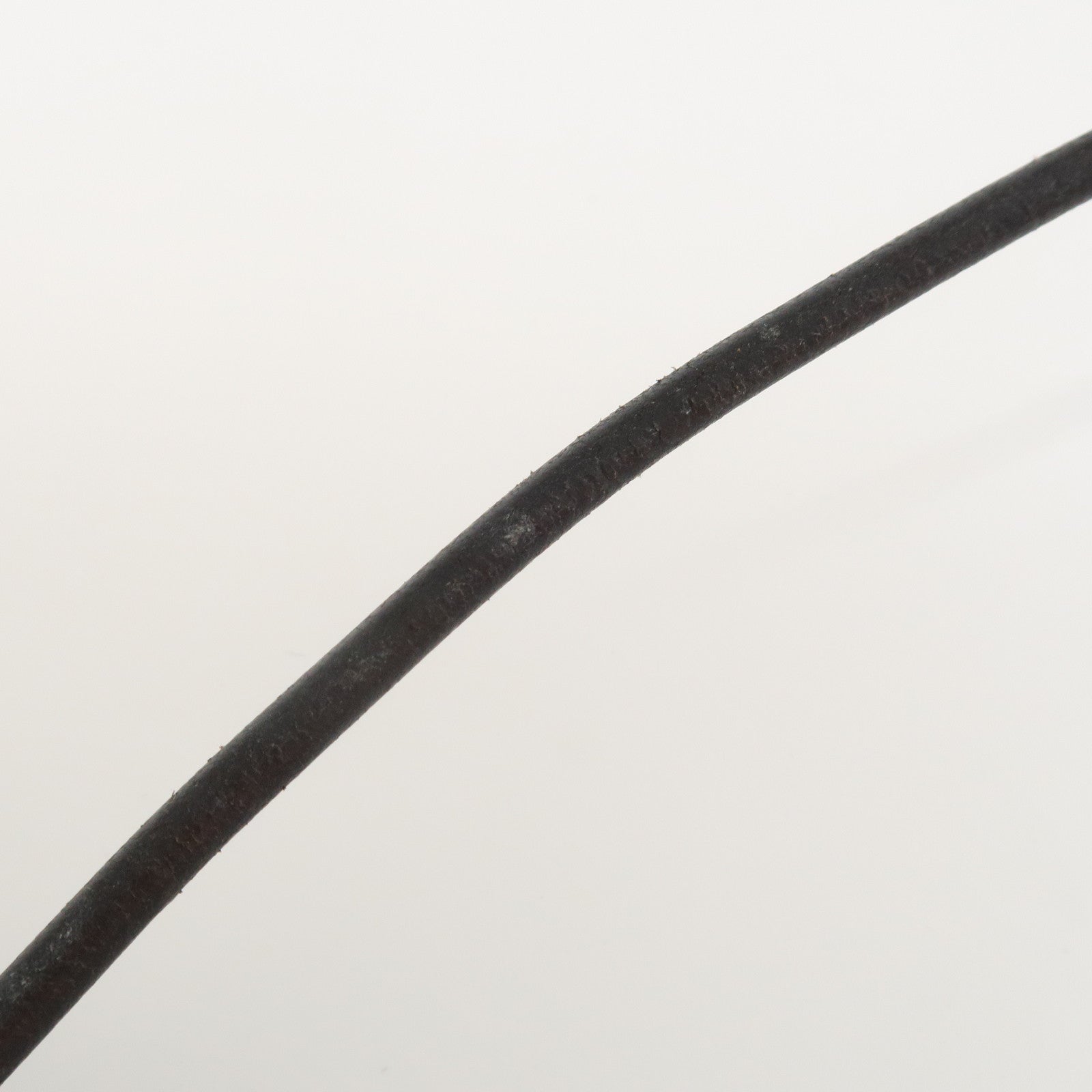 HERMES Vivaldi Heart Cadena Metal Leather Necklace Silver