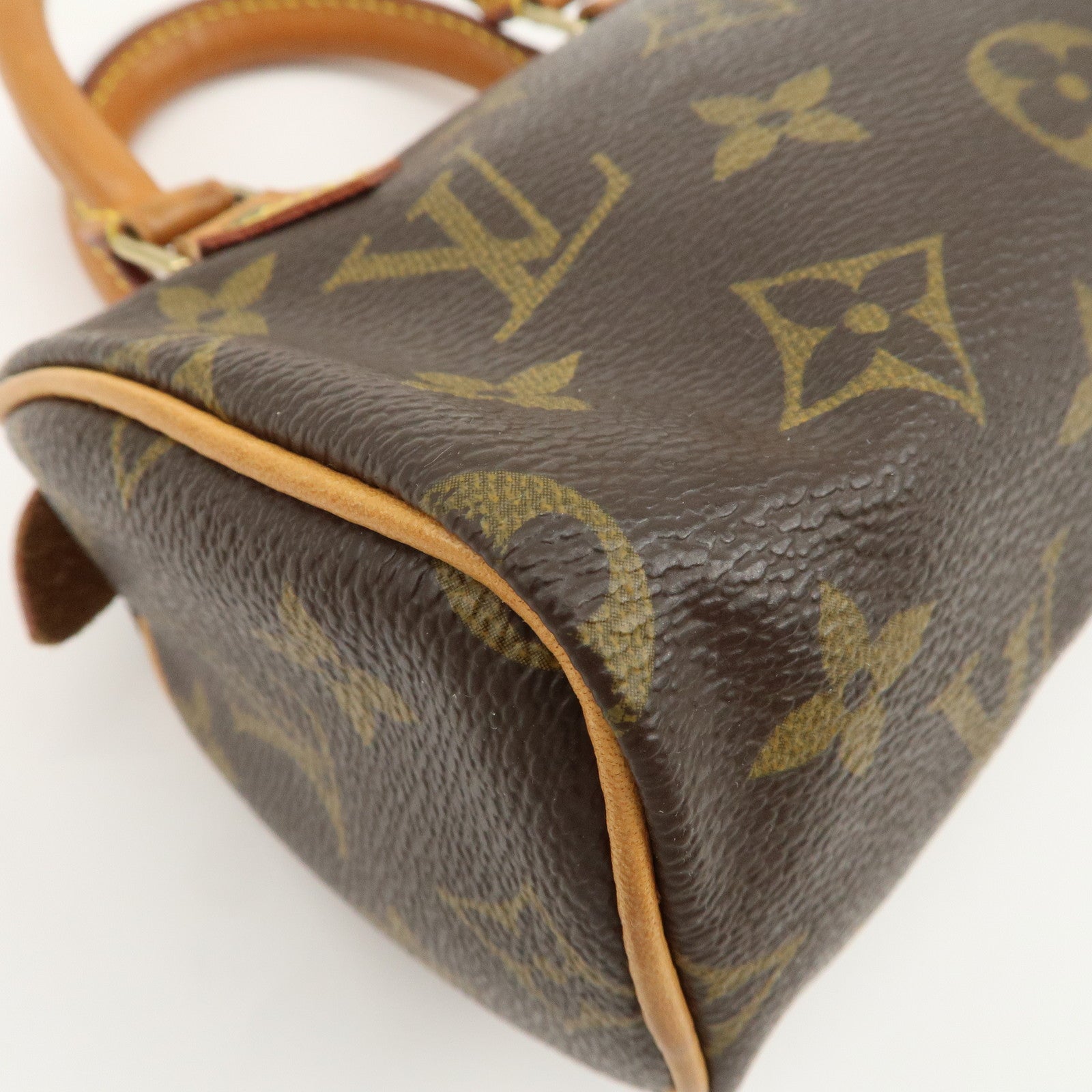 Louis Vuitton Monogram Mini Speedy Hand Bag Boston Bag Brown M41534