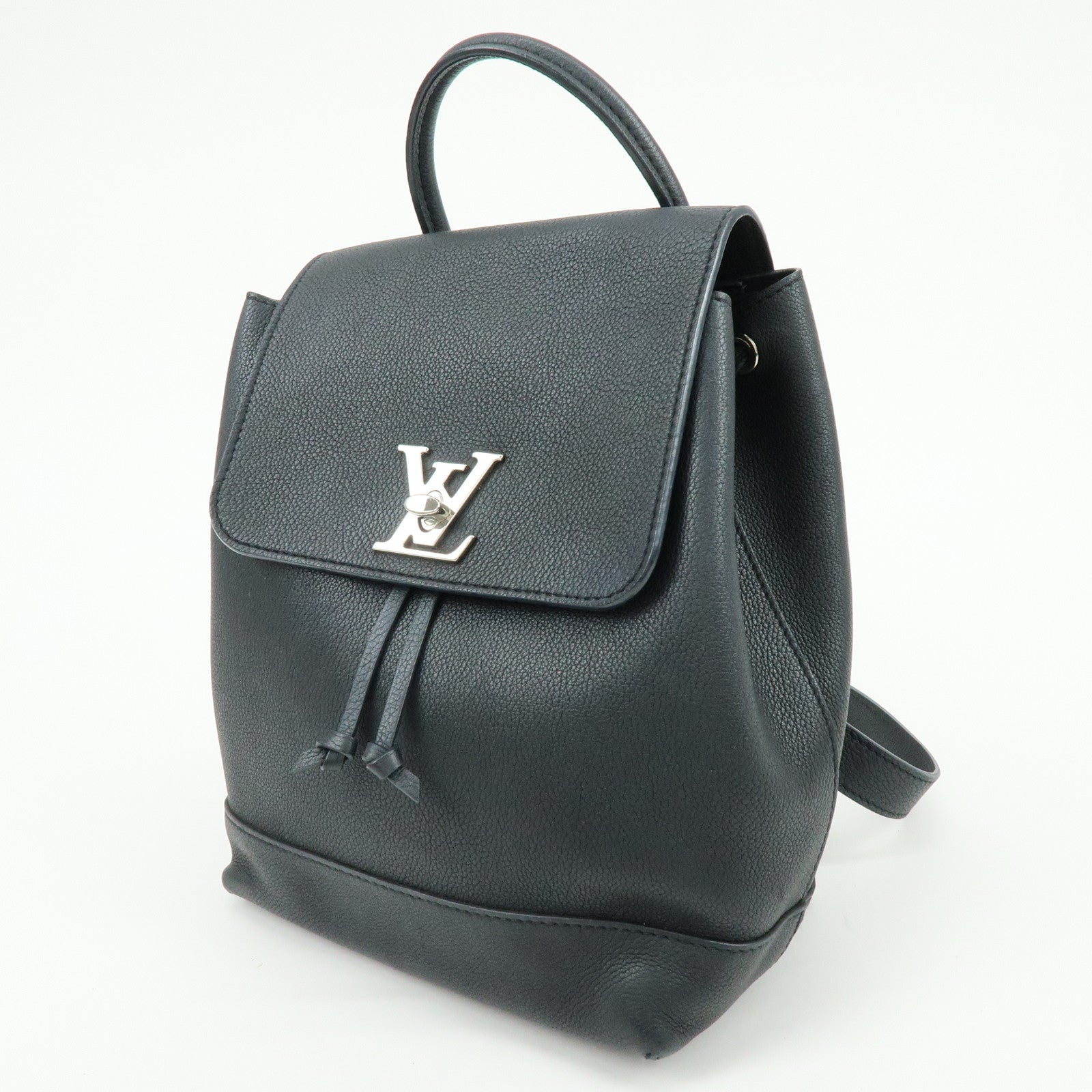 Louis Vuitton Lockme Leather Backpack Rucksack Noir Black M41815