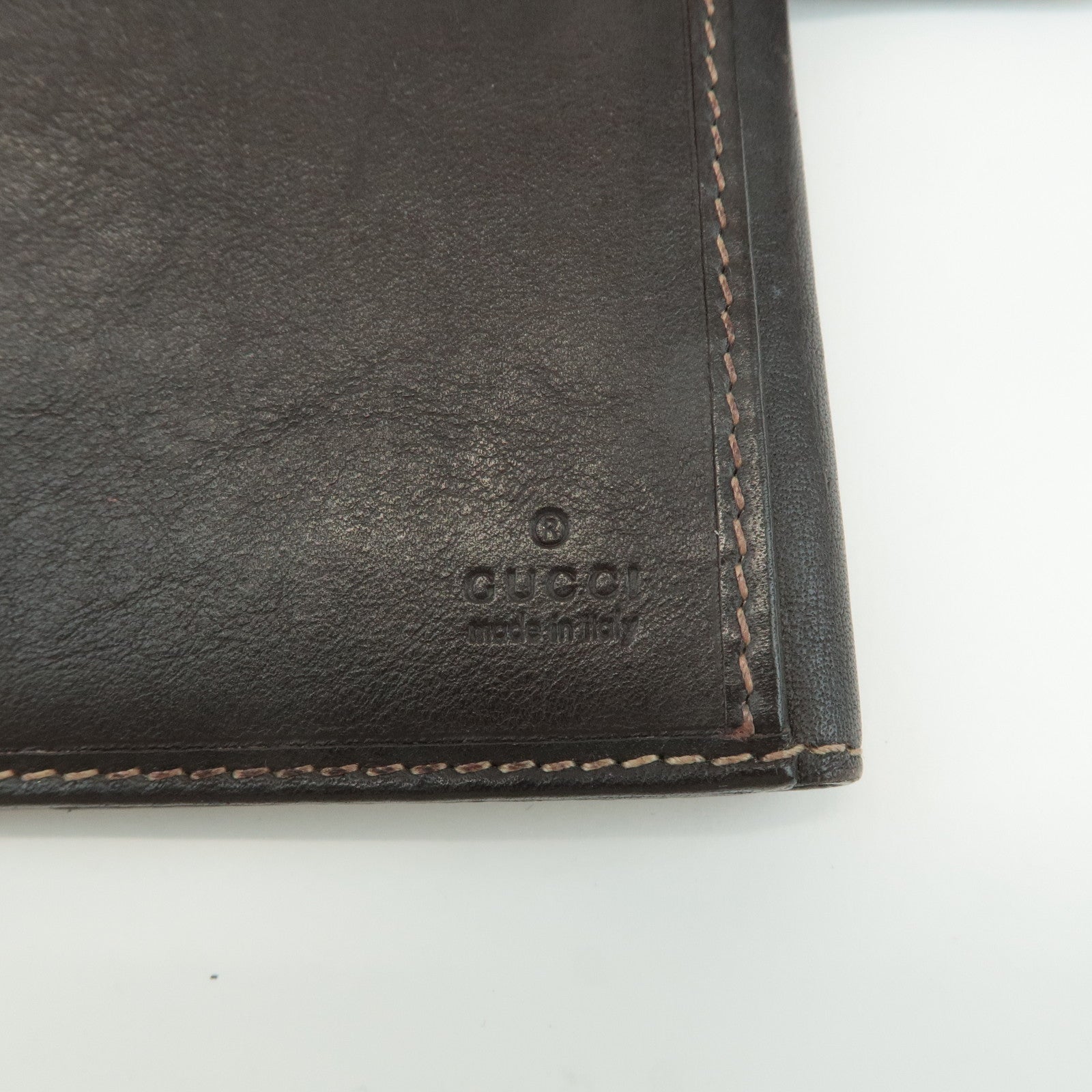 GUCCI Set of 2 GG Canvas Leather Wallet Beige Brown 203550/112715 Used