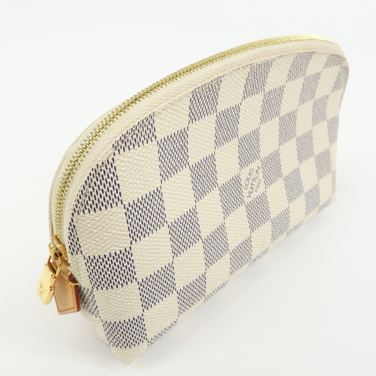 Louis Vuitton Damier Azur Canvas Pochette Cosmetic PM Pouch N60024