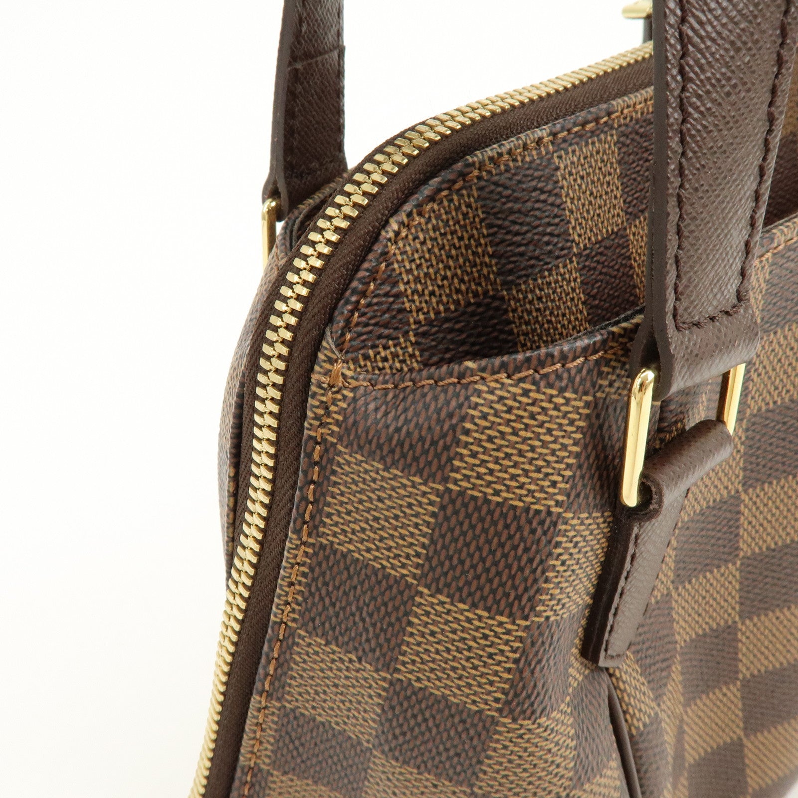Louis Vuitton Damier Canvas Belem PM Hand Bag Brown N51173
