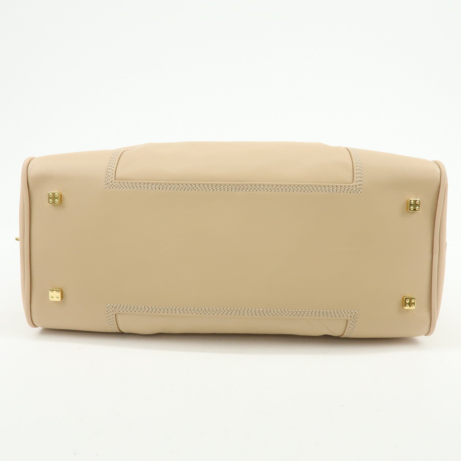 LOEWE Anagram Amazona 36 Nappa Leather Hand Bag Boston Bag Beige
