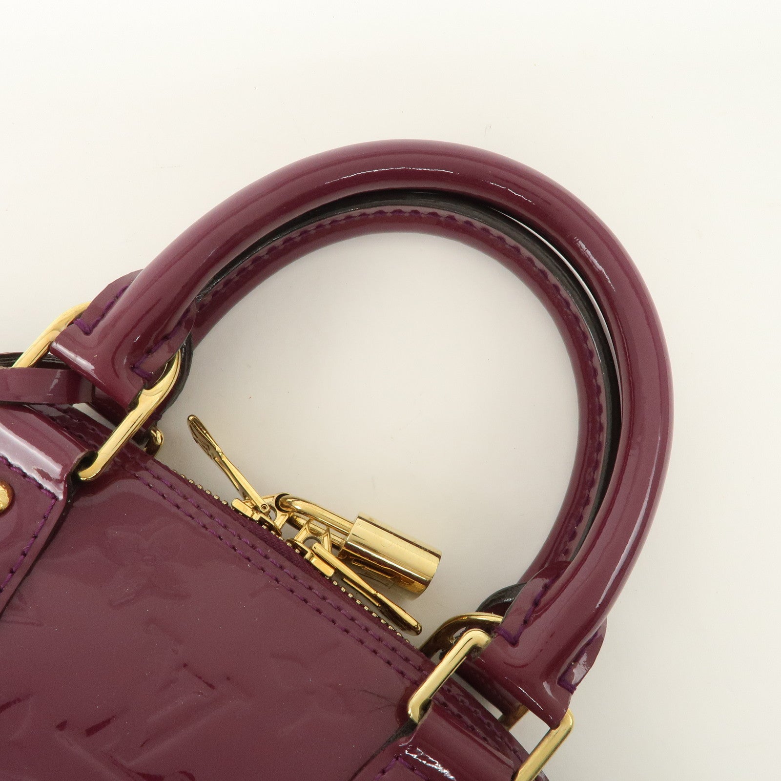 Louis Vuitton Monogram Vernis Alma BB 2Way Bag Magenta M50565