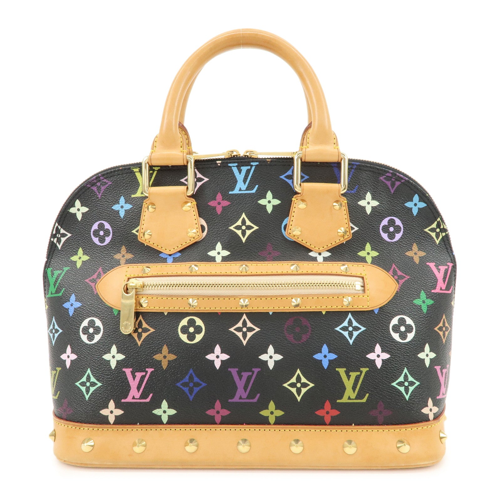 Louis Vuitton Monogram Multicolor Alma Hand Bag Noir M92646
