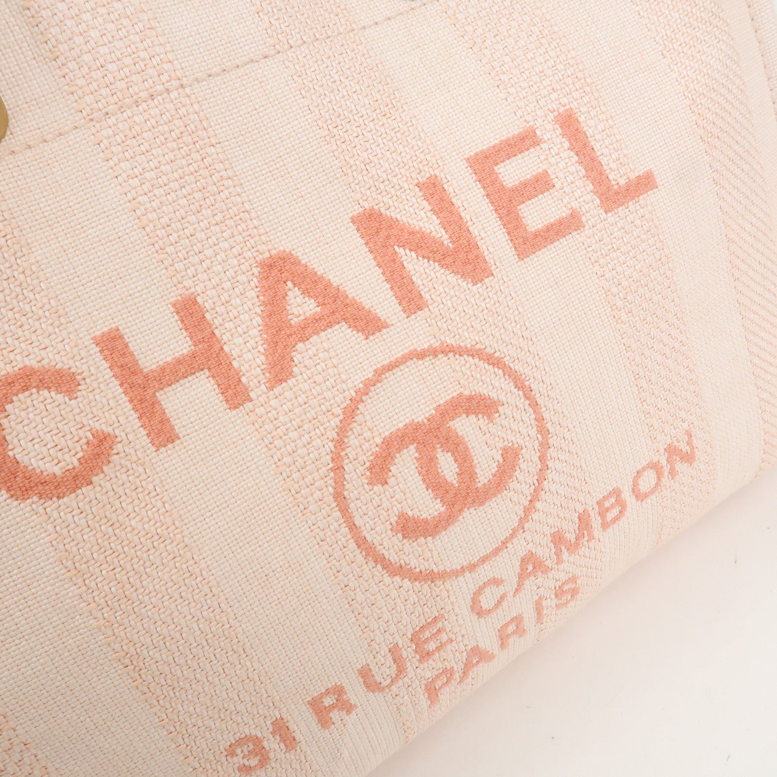 CHANEL Deauville MM Tweed Leather Tote Bag Shoulder Bag A67001