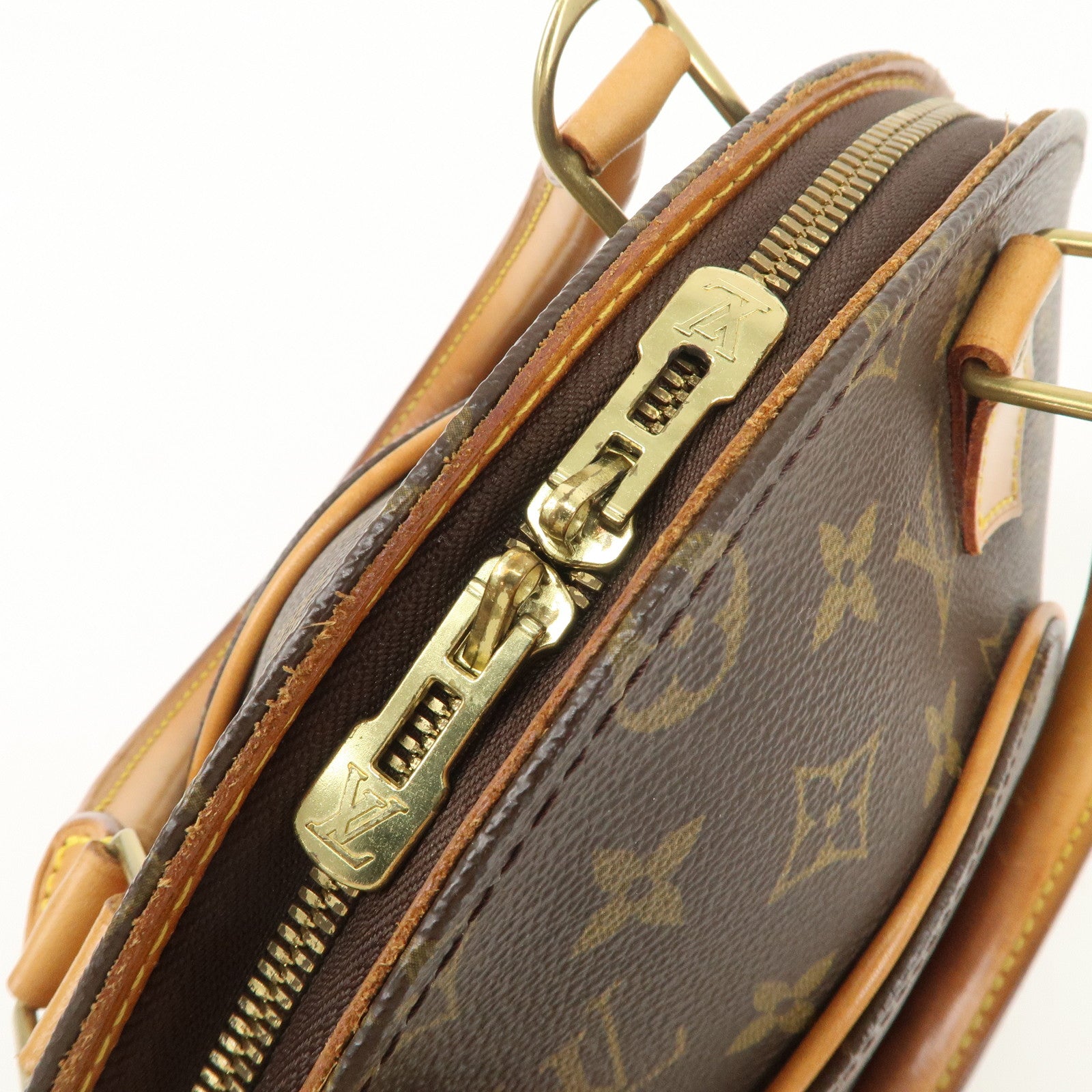 Louis Vuitton Monogram Ellipse PM Hand Bag Brown Gold Hardware M51127 Used
