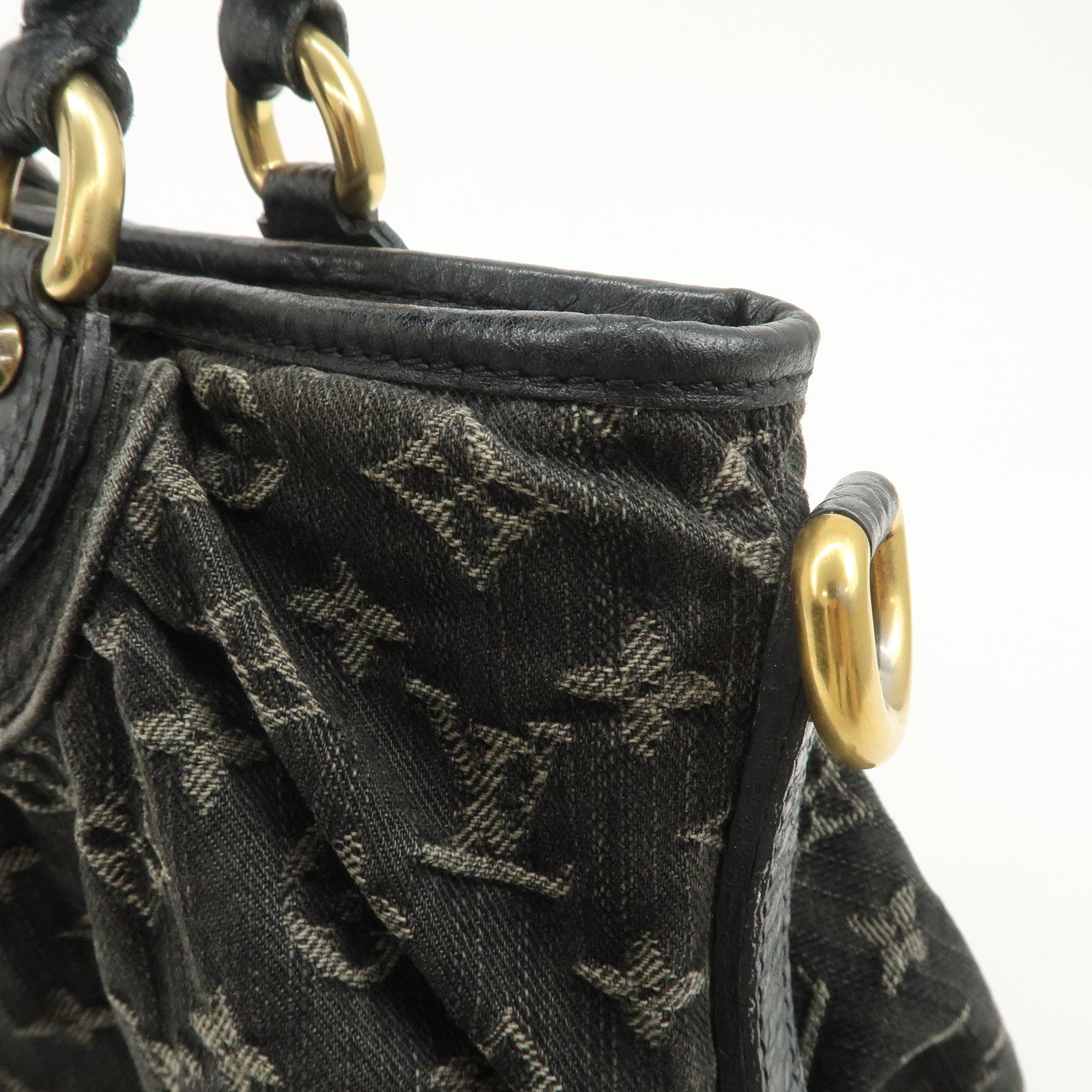 Louis Vuitton Monogram Denim Neo Cabby MM 2Way Bag Noir M95351