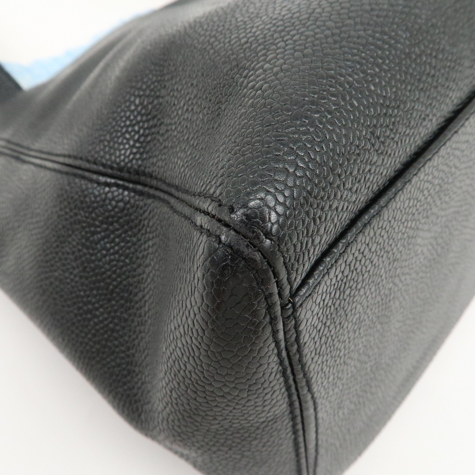CHANEL COCO Mark Caviarskin Shoulder Bag Tote Bag Hand Bag Black