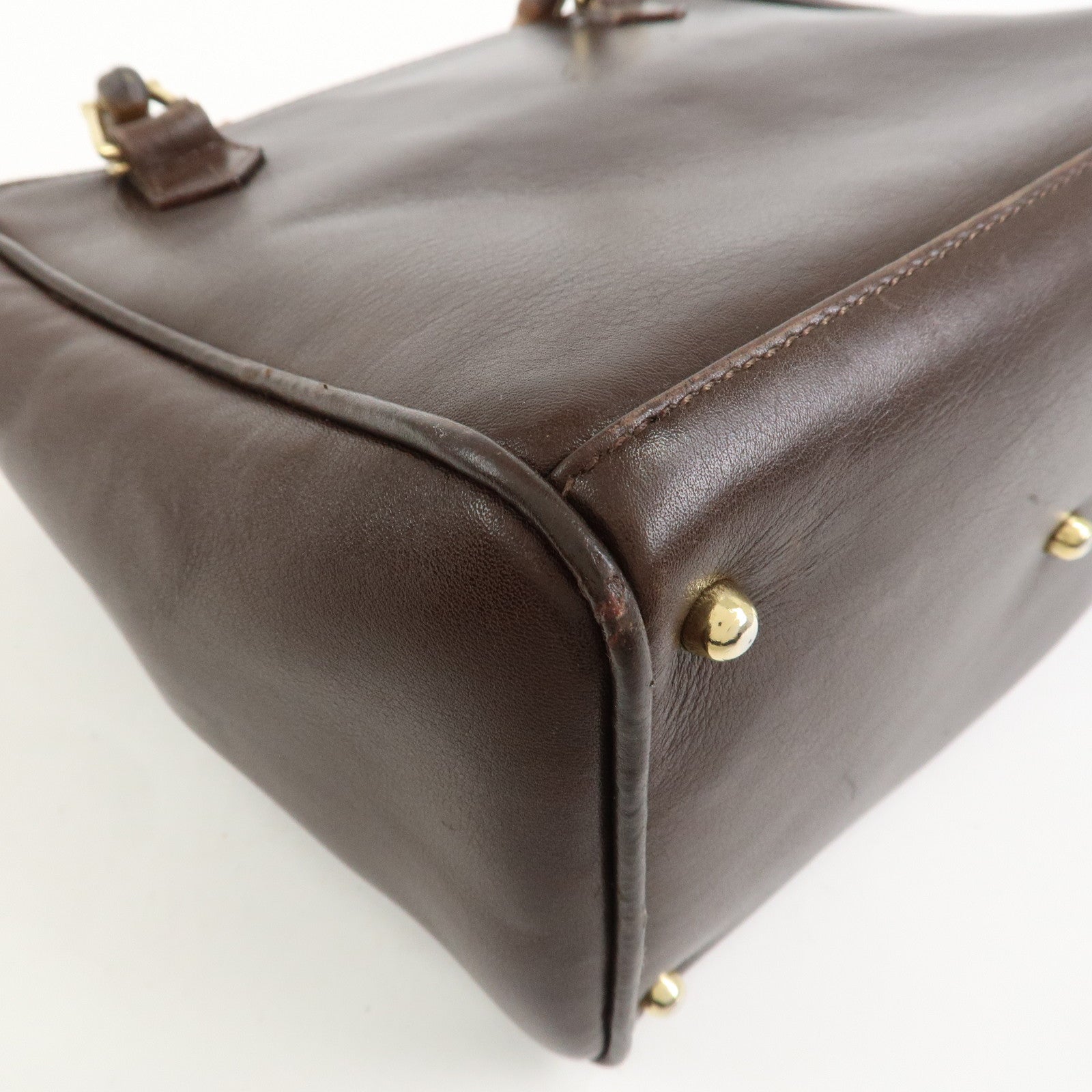 GUCCI Bamboo 2Way Bag Hand Bag Shoulder Bag Brown 000・122