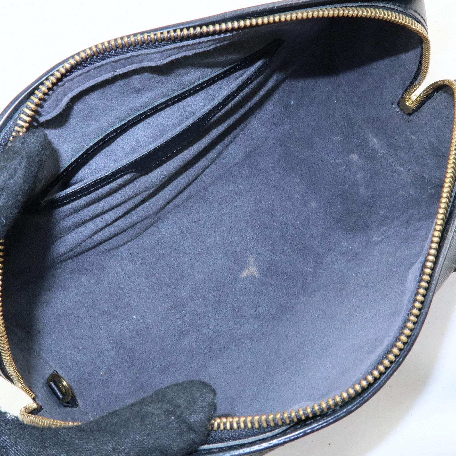Louis Vuitton Epi Soufflot Leather Shoulder Hand Bag Noir M52222