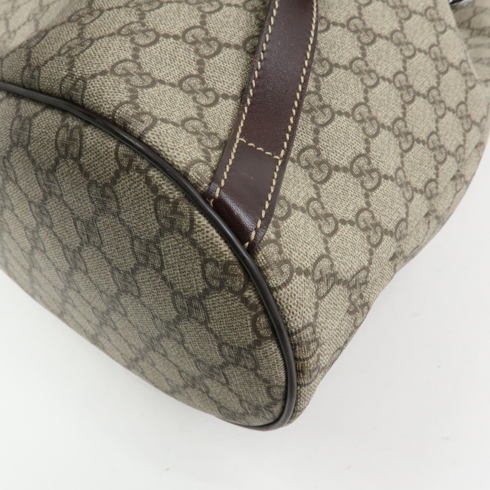 GUCCI GG Supreme Leather Backpack Rucksuck Beige Brown 189745