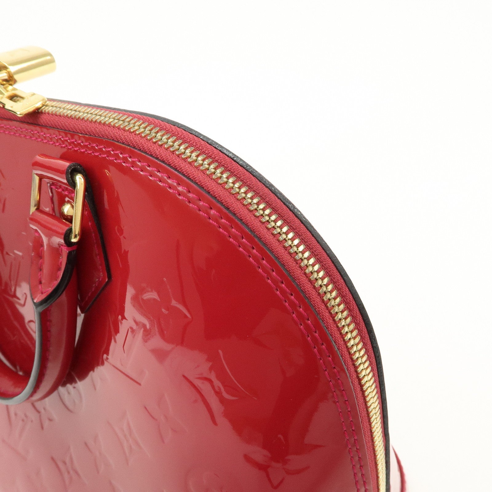 Louis Vuitton Monogram Vernis Alma PM Hand Bag Rose Indien M91770 Used