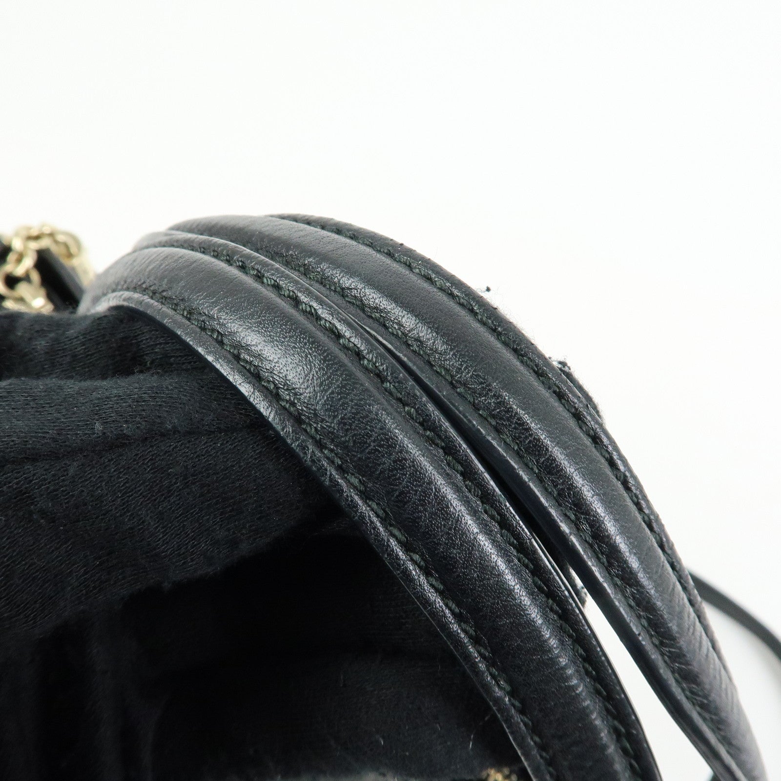 GUCCI Interlocking G SOHO Leather 2Way Bag Hand Bag Black 369176