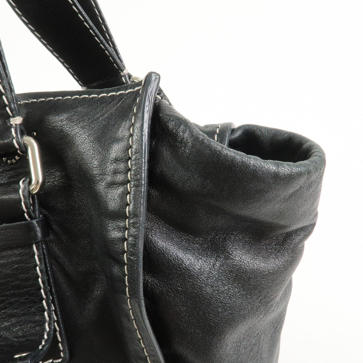 Chloe Patsy Leather Tote Bag Shoulder Bag Studs Black