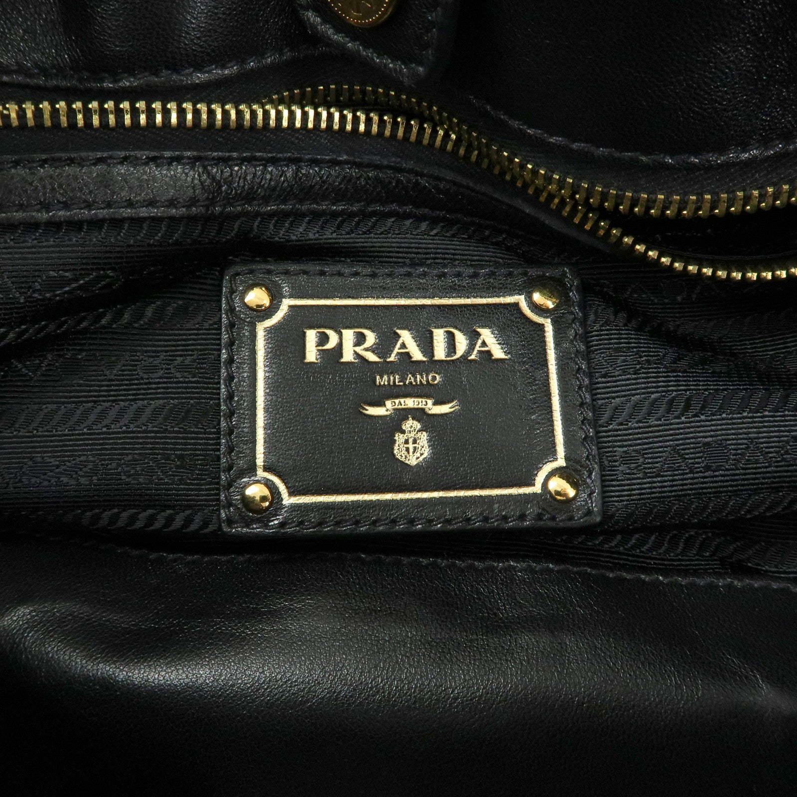 Prada Nylon Leather Ribbon Python Print Tote Bag Black Pink BR4206