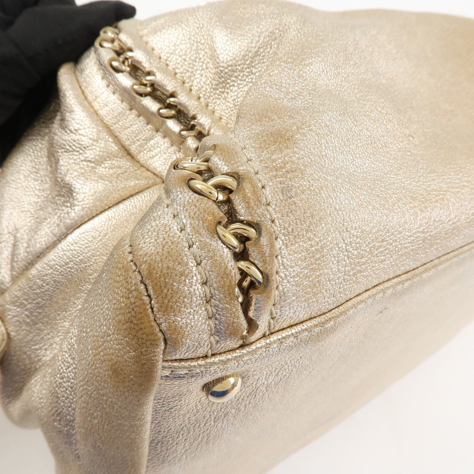 CHANEL Luxury Line COCO Mark Leather Boston Bag Shoulder Bag A31405