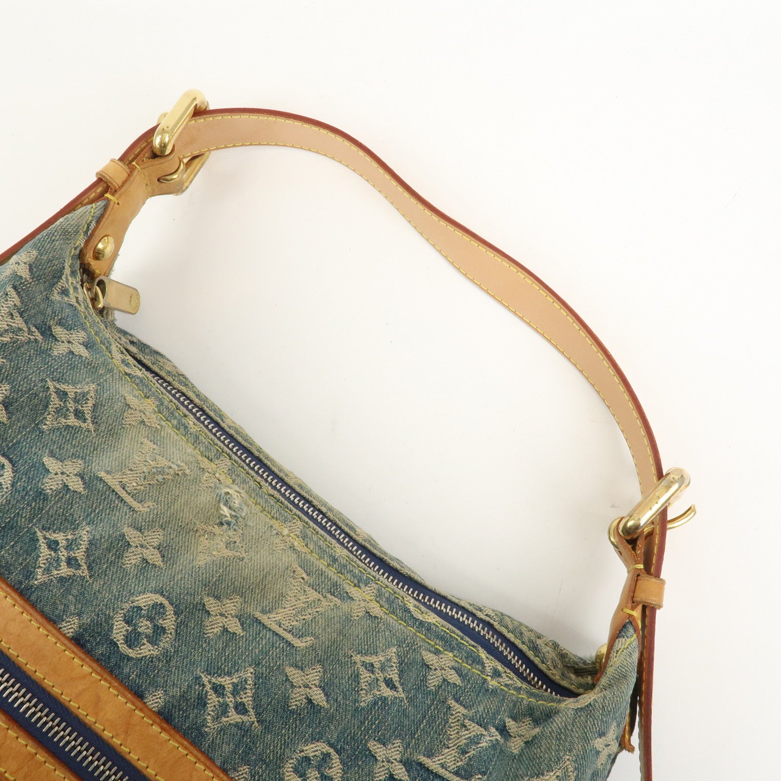 Louis Vuitton Monogram Denim Baggy GM Shoulder Bag Blue M95048
