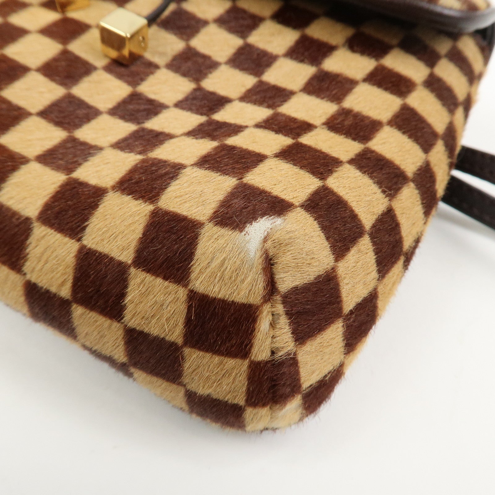 Louis Vuitton Damier Sauvage Gazelle Shoulder Bag Beige M92130