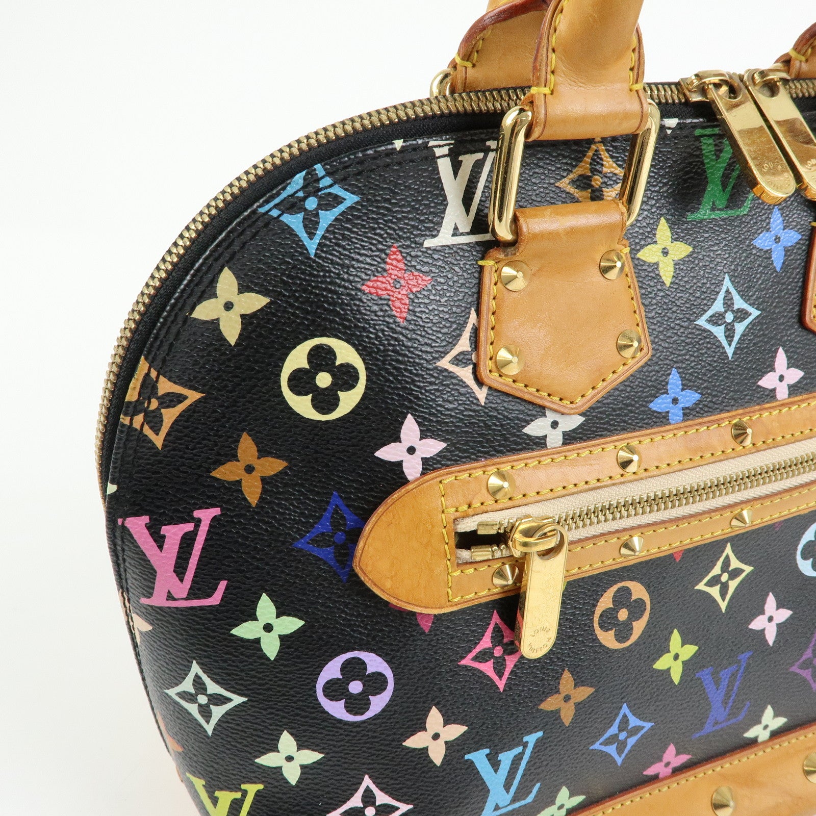 Louis Vuitton Monogram Multicolor Alma PM Hand Bag Noir M40444