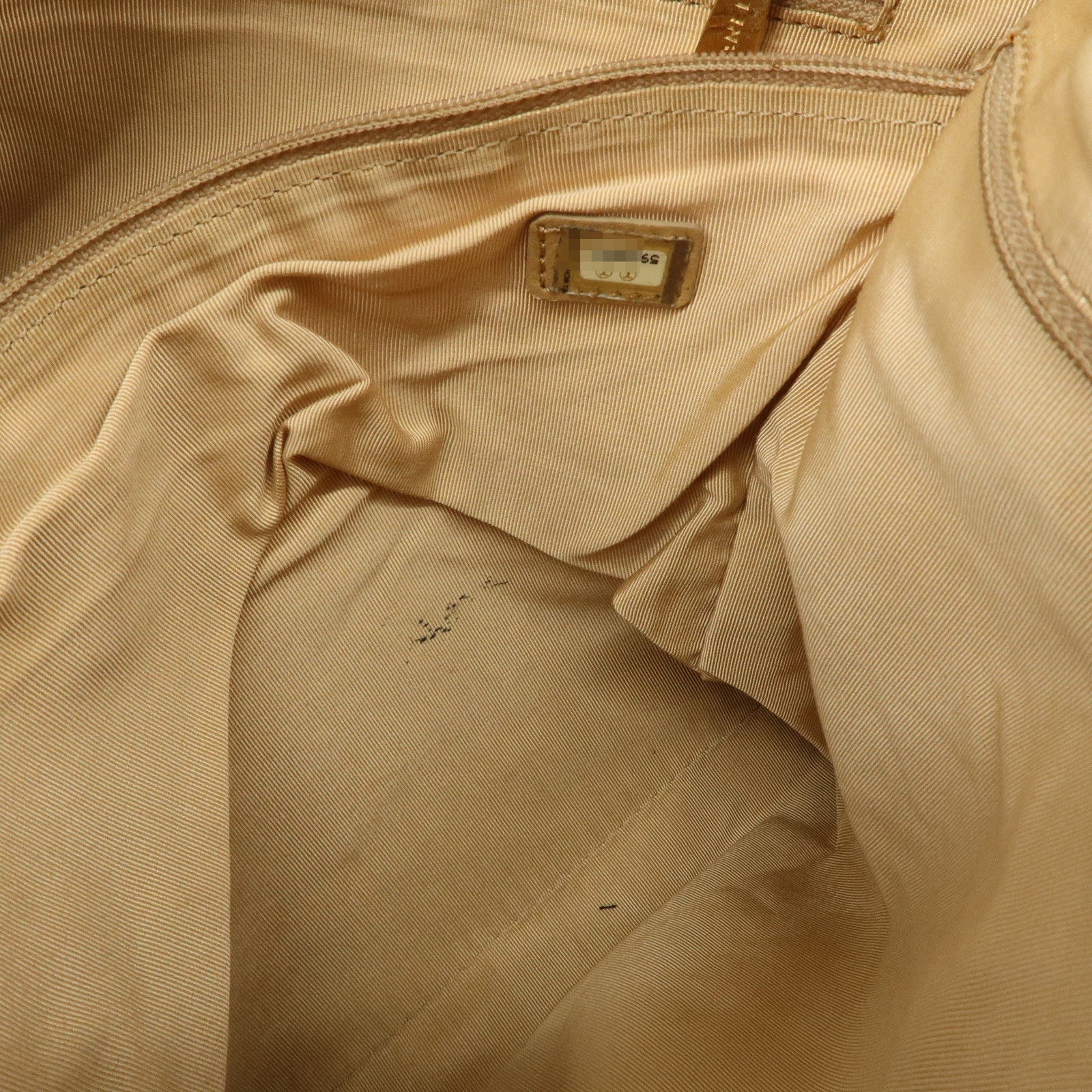 CHANEL COCO Mark Leather Chain Shoulder Bag Hand Bag Beige Used