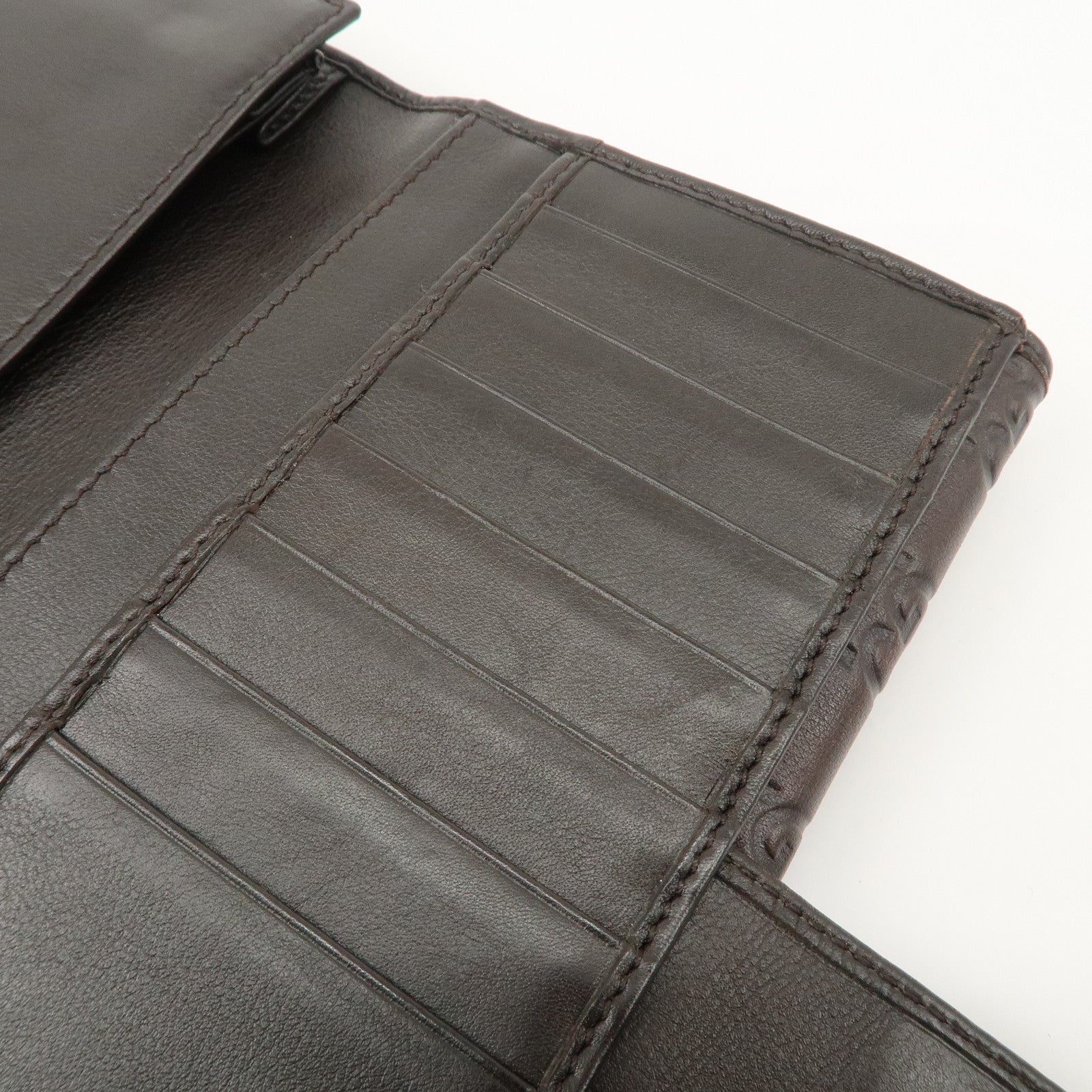 GUCCI Guccissima Mayfair Leather W Hook Long Bi-fold Wallet 256933 Used