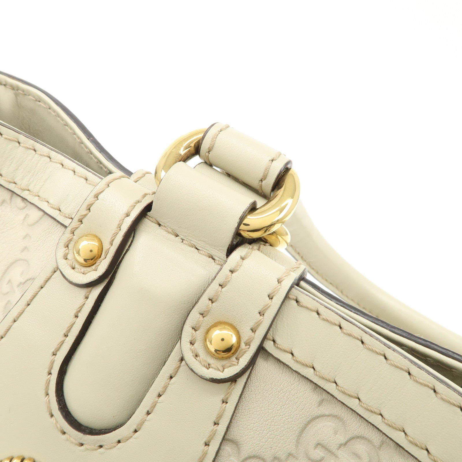 GUCCI Scarlett Guccissima Leather Tote Bag Hand Bag Beige 269953 Used