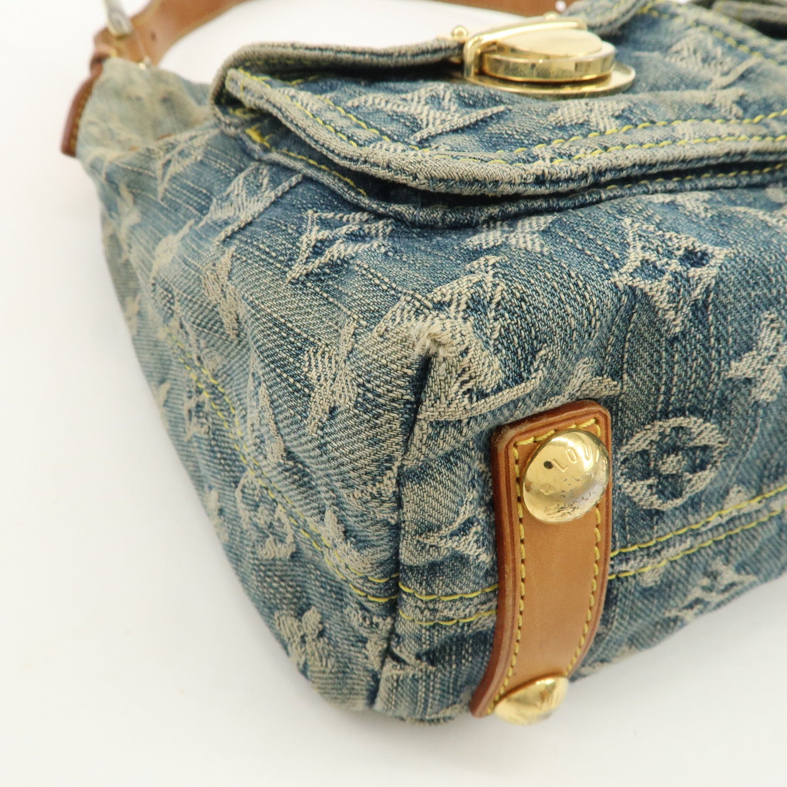 Louis Vuitton Monogram Denim Baggy PM 2Way Bag Shoulder Bag M95049