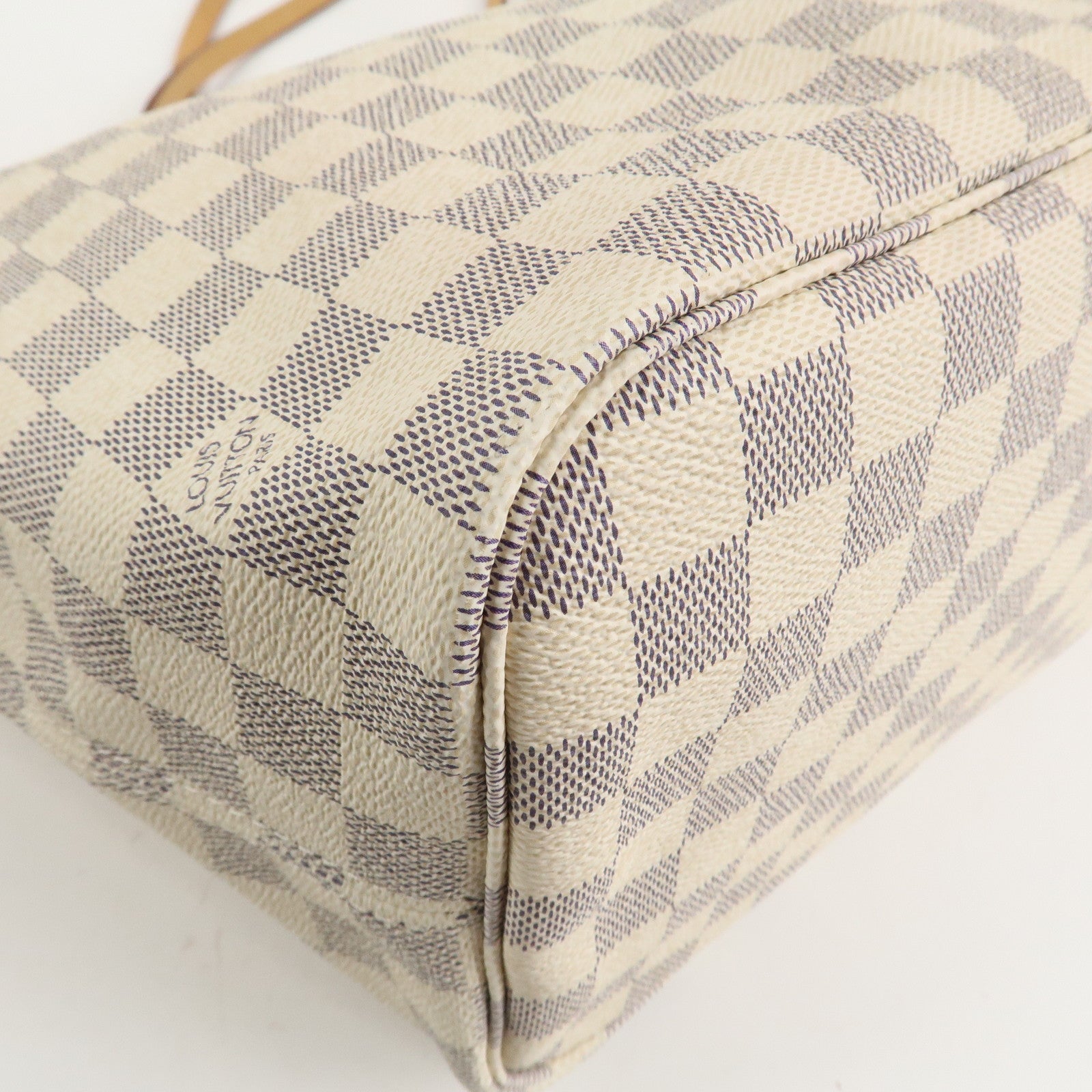 Louis Vuitton Damier Azur Neverfull MM Rose Ballerine N41605 Used