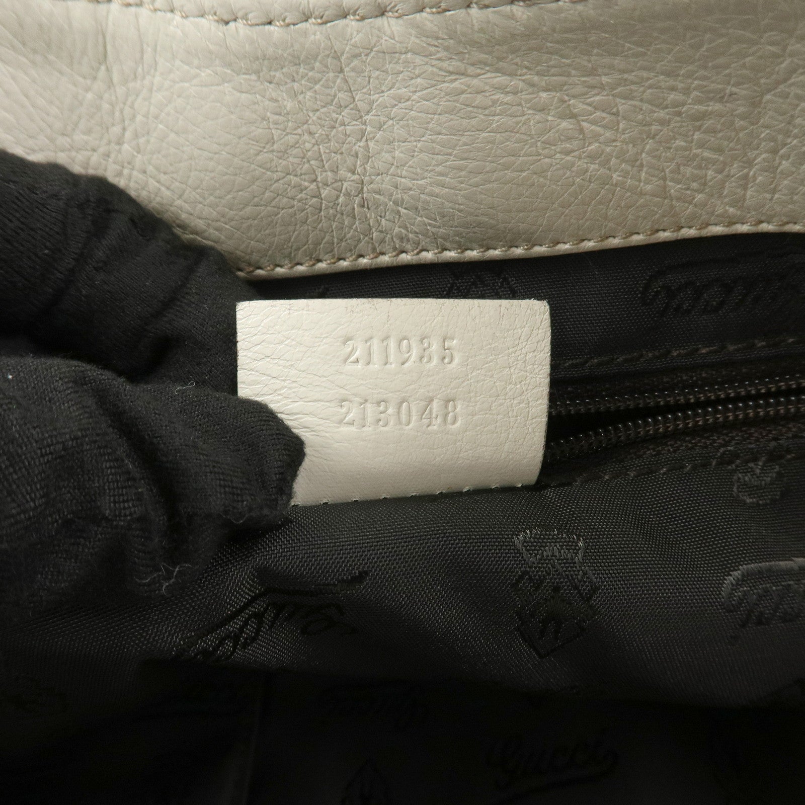 GUCCI Guccissima Leather Tote Bag Shoulder Bag White 211935