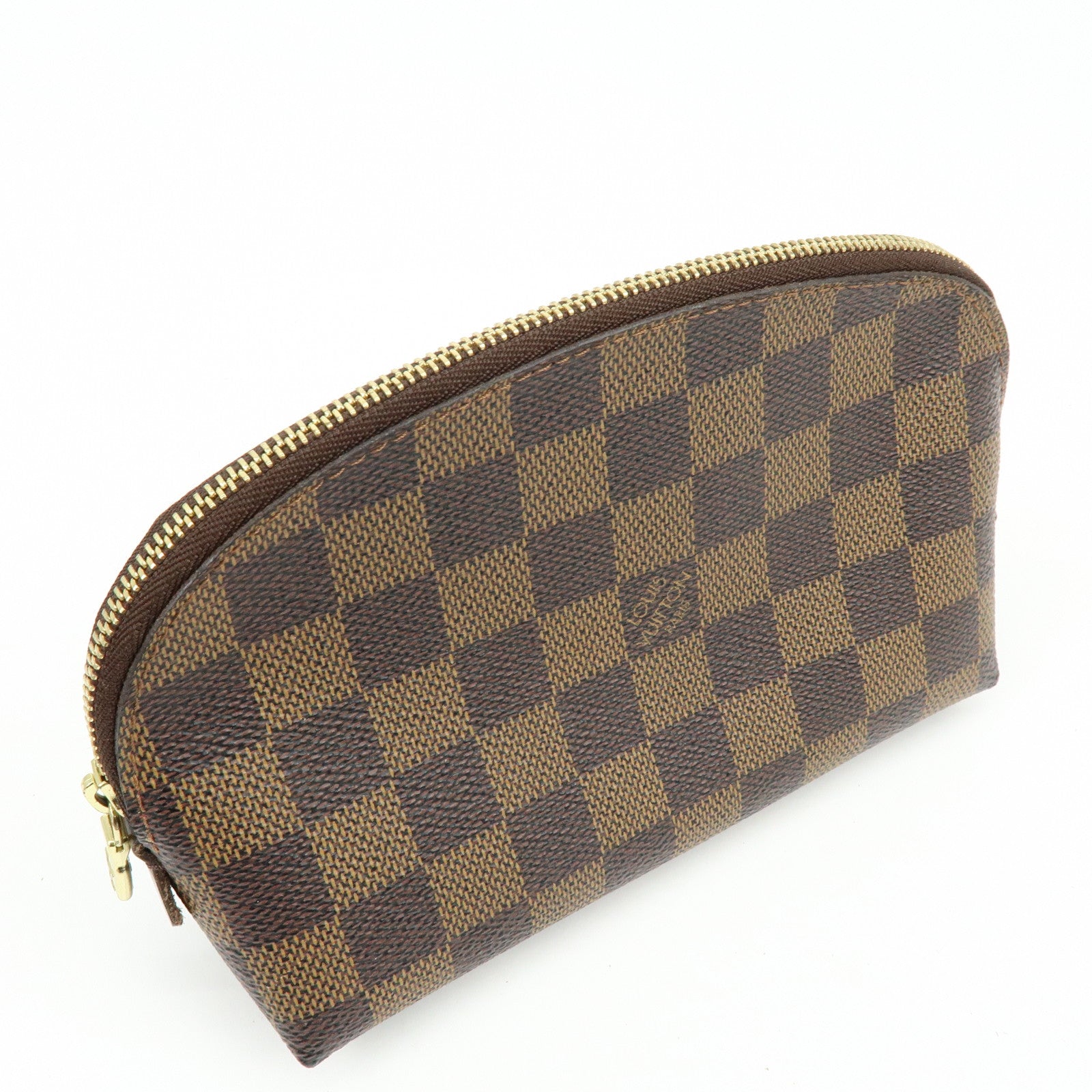 Louis Vuitton Damier Pochette Cosmetic PM Pouch Brown N47516