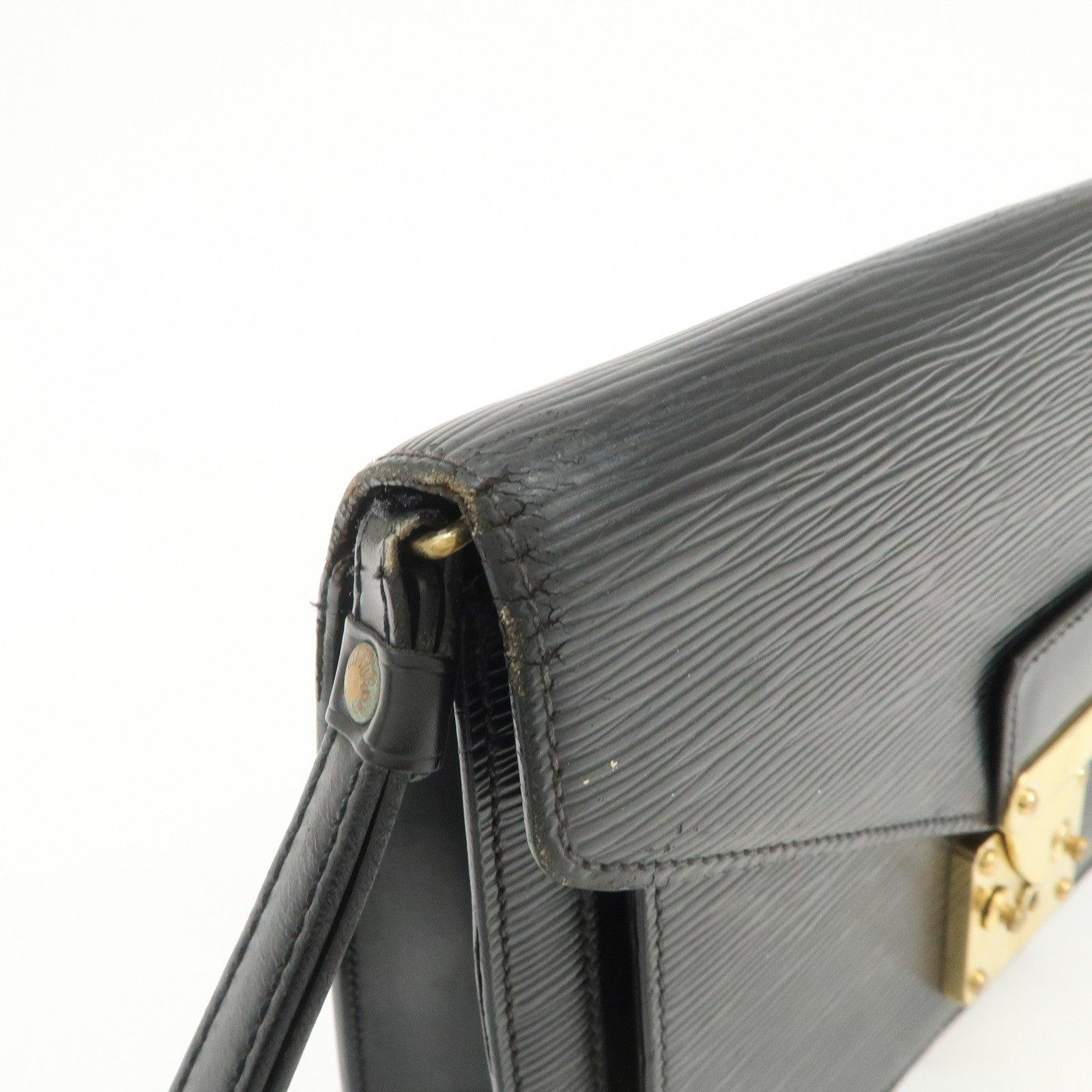 Louis Vuitton Epi Sellier Dragonne Clutch Bag Noir Black M52612