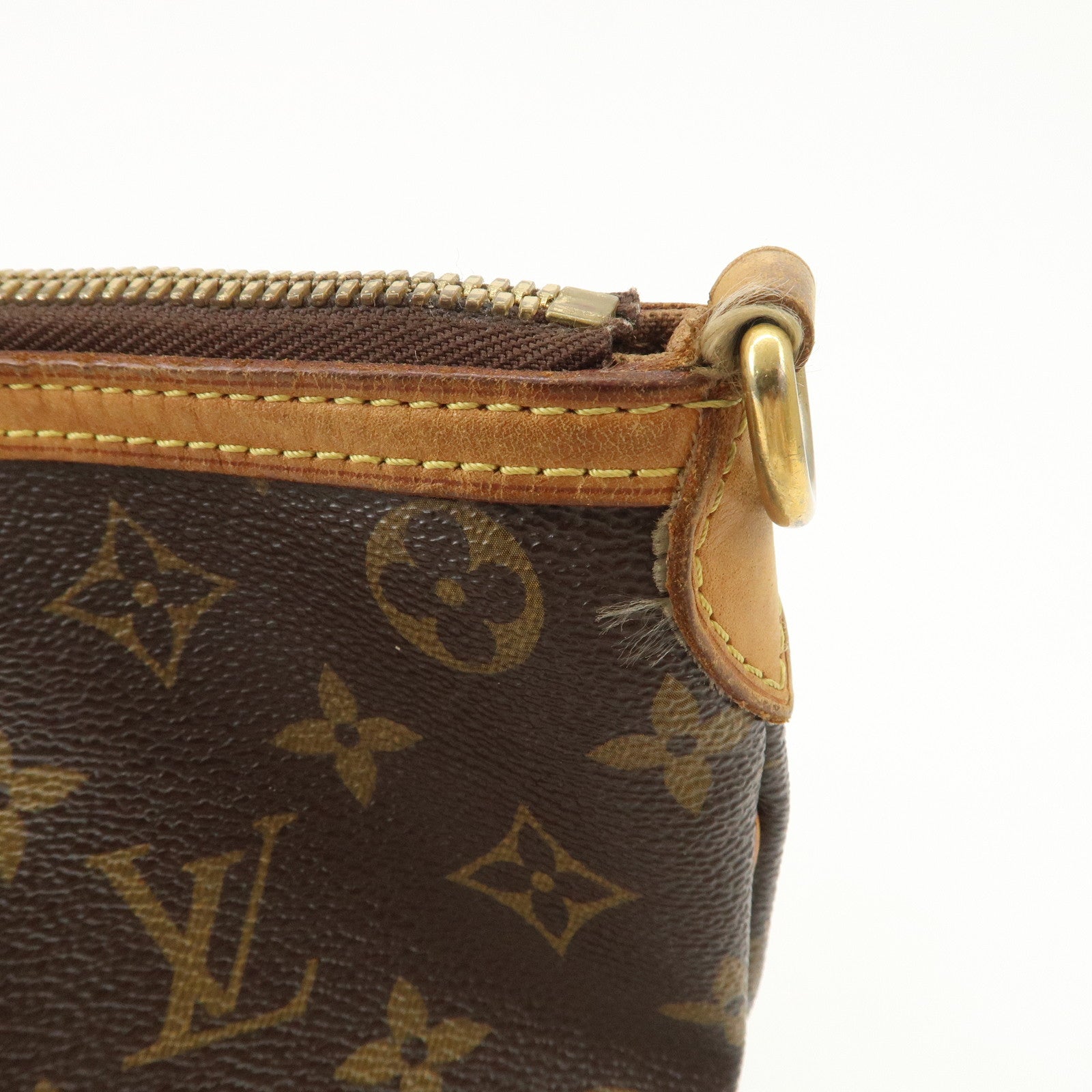 Louis Vuitton Monogram Palermo PM 2Way Hand Bag Brown M40145 Used