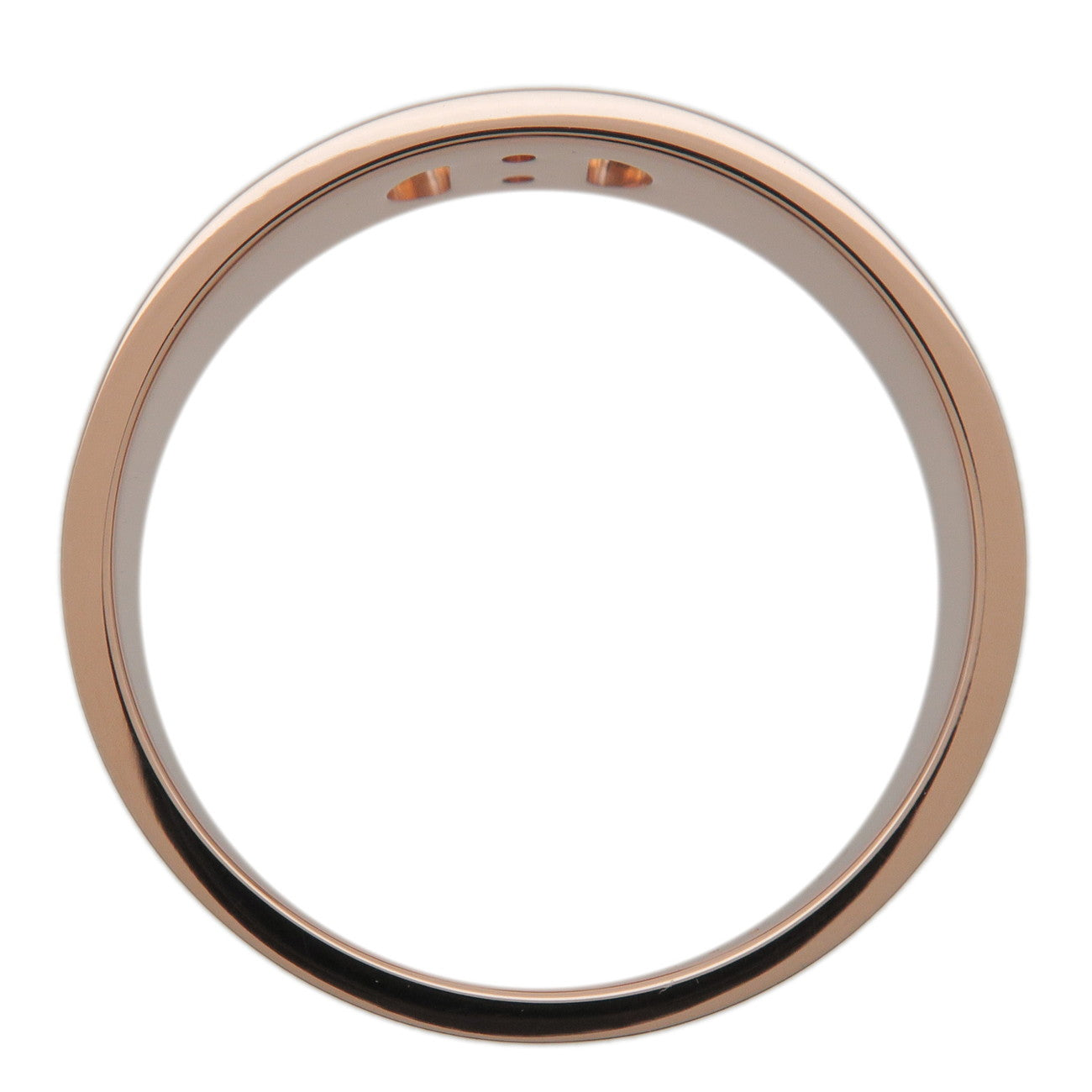 HERMES H Dunkle PM Diamond Ring K18PG Rose Gold #52 US6 EU52 HK13