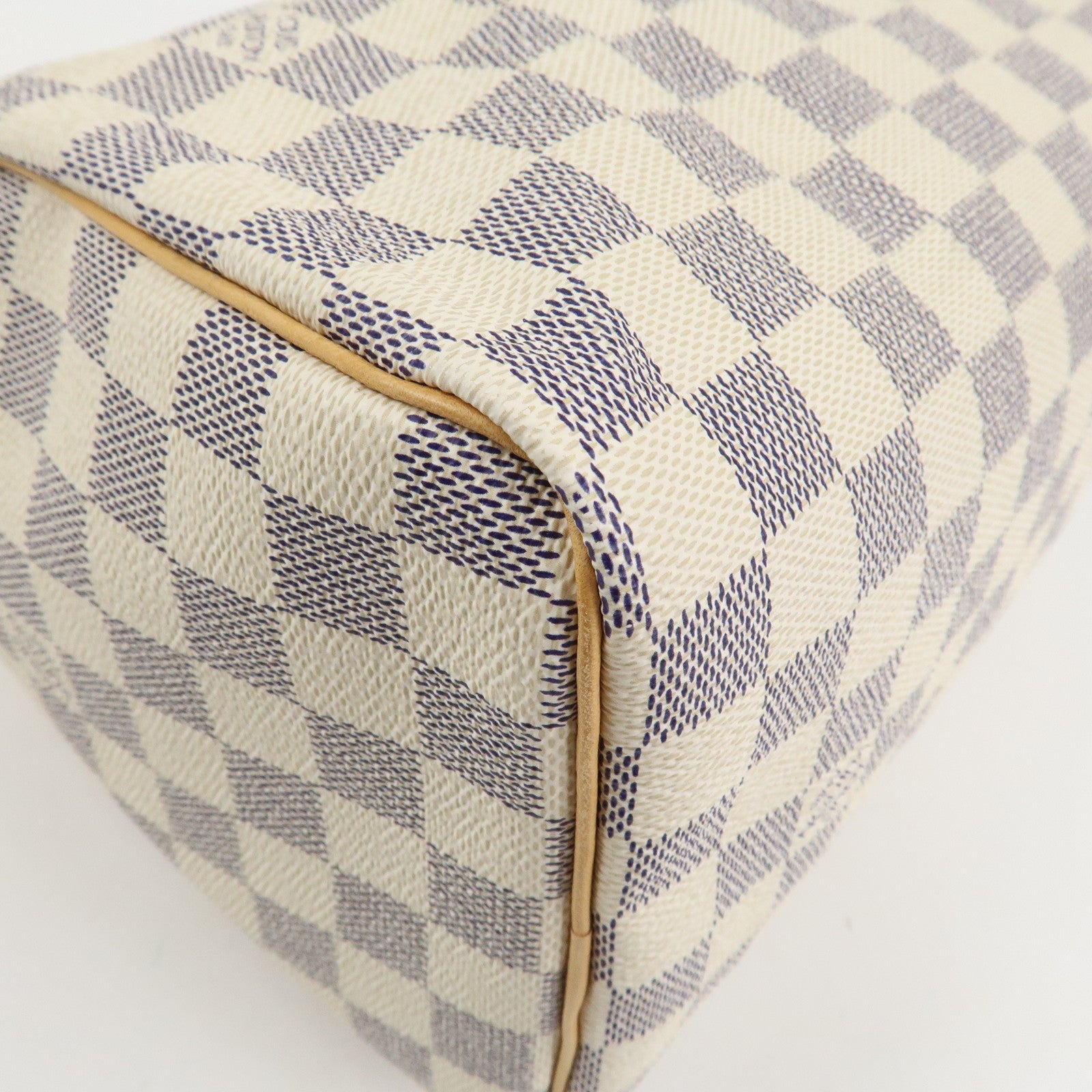 Louis Vuitton Damier Azur Speedy 25 Boston Bag Hand Bag N41534 Used