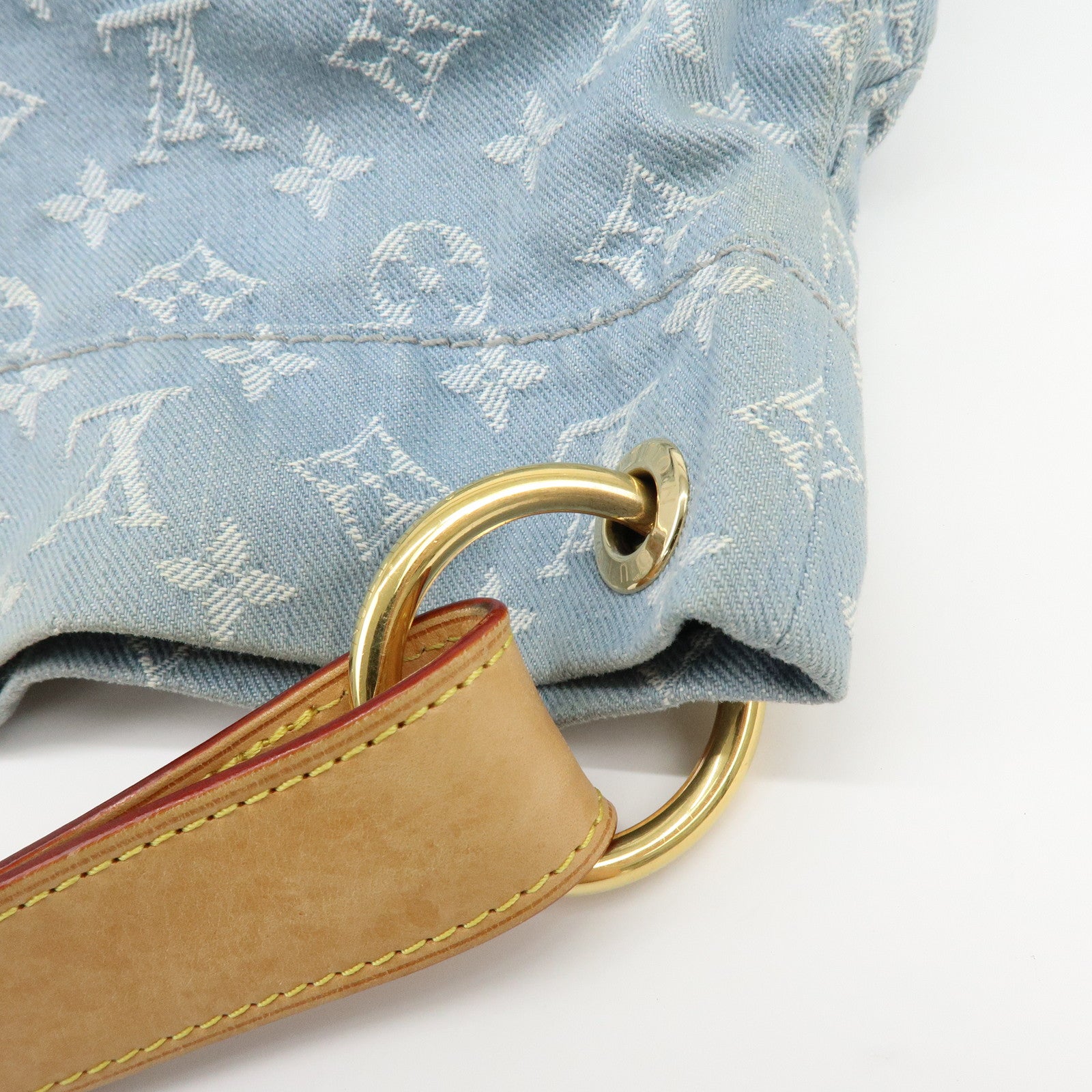 Louis Vuitton Monogram Denim Daily GM Shoulder Bag Blue M40492