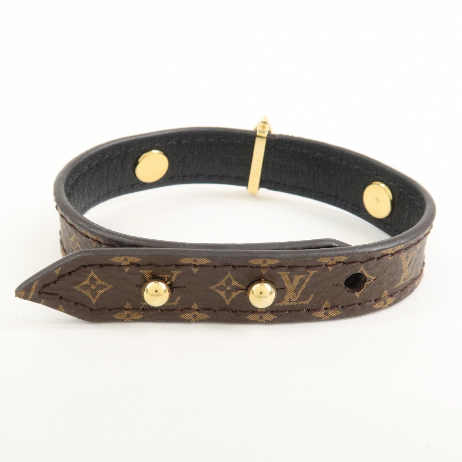 Louis Vuitton Monogram Canvas Blooming Bracelet Brown Gold M6534