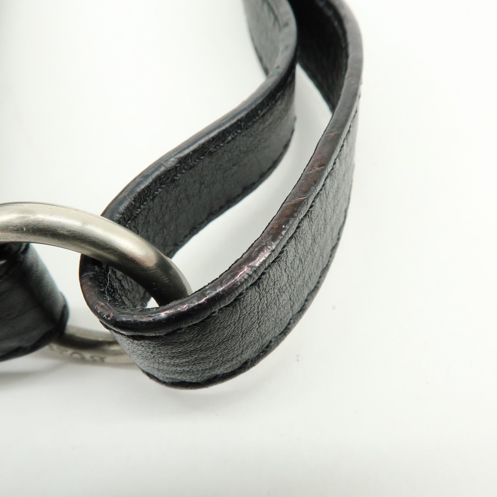 BURBERRY Canvas Leather Plaid Shoulder Bag Black Green