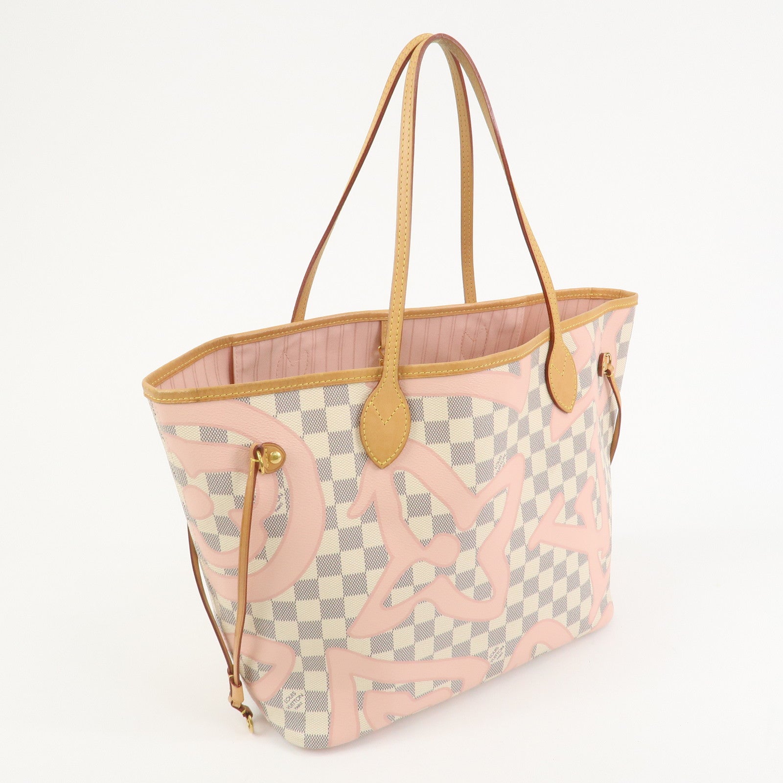 Louis Vuitton Damier Azur Tahiti Neverfull MM Bag & Pouch N41050