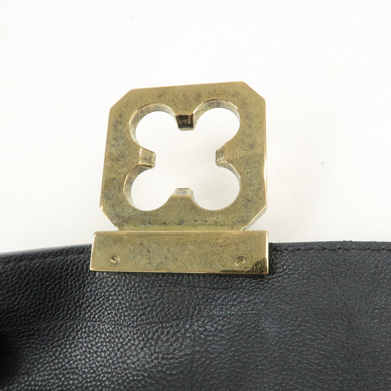 Chloe Elsie Leather Chain Shoulder Bag Hand Bag Black