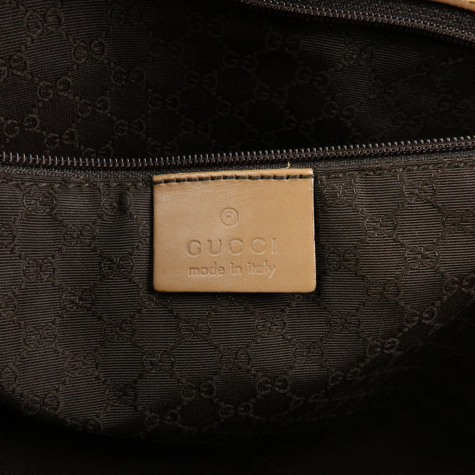 GUCCI Sherry Leather Tote Bag Shoulder Bag Beige 002.1135