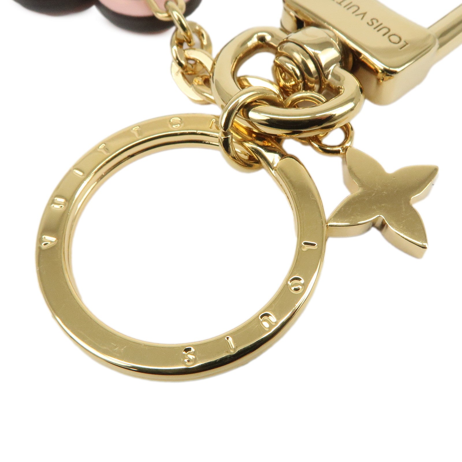 Louis Vuitton Porte Cles Blooming Flower BB Bag Charm Pink M63085