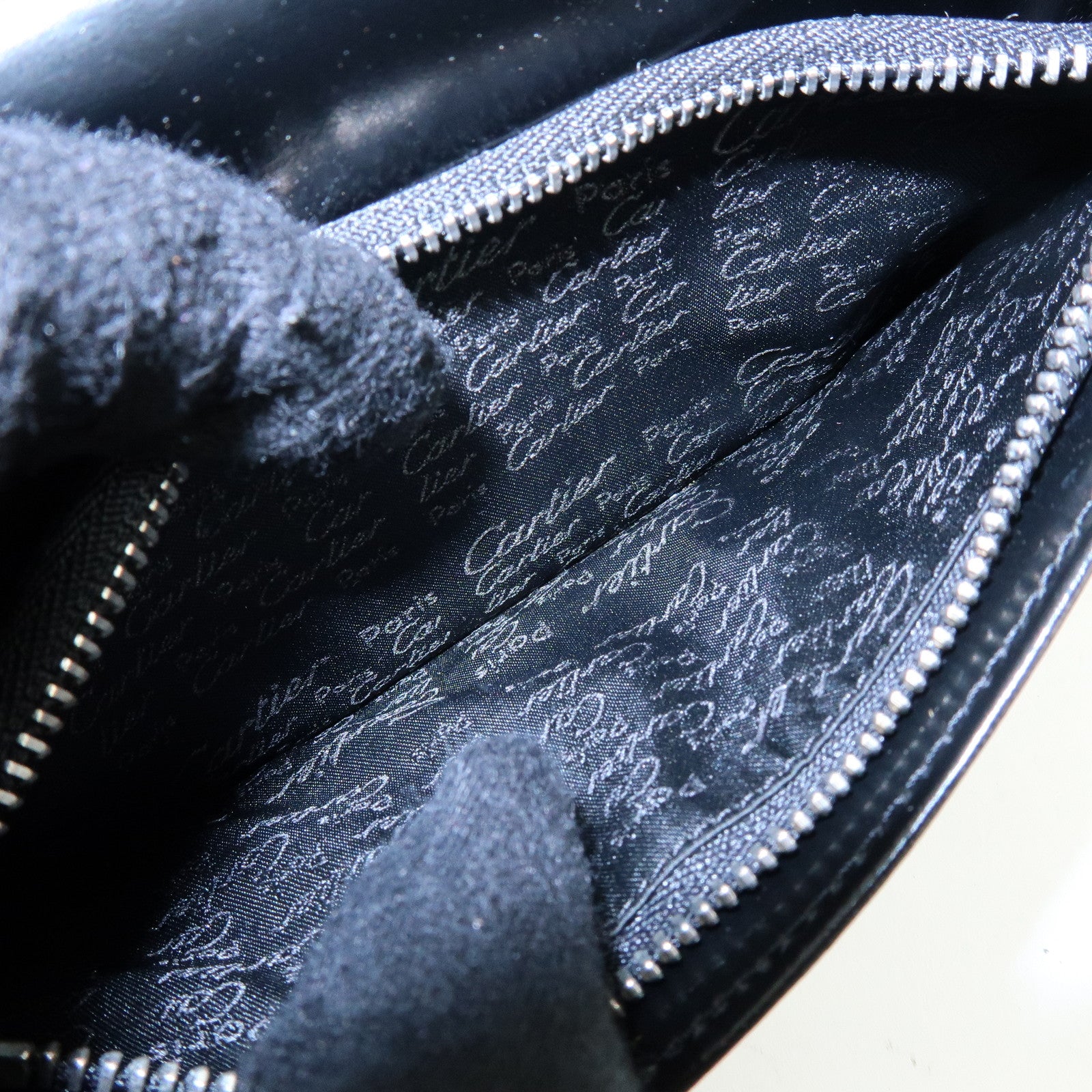 Cartier Pasha Leather Bi-fold Long Wallet Continental Wallet Black